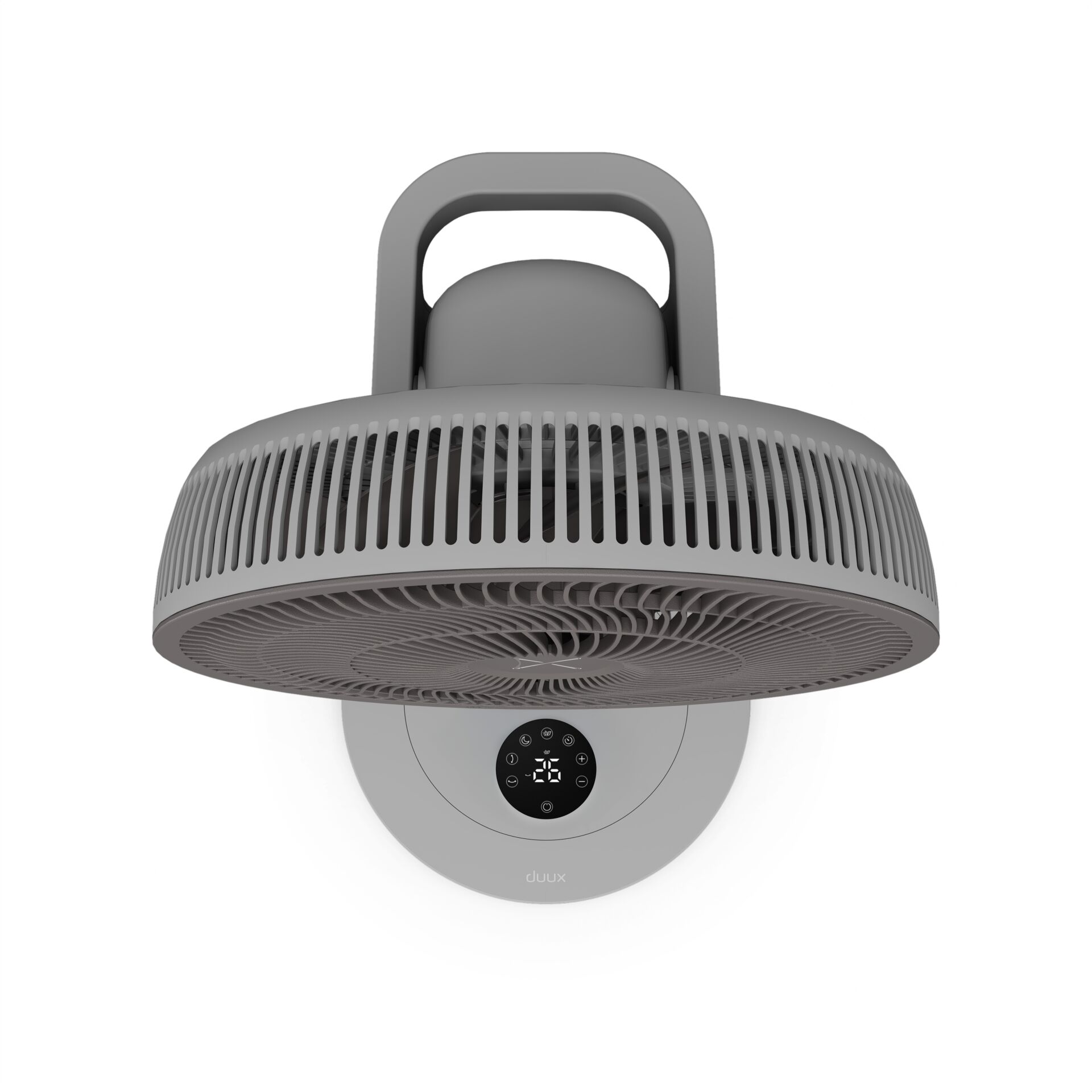 Ventilator, Deckenventilator, Digital-Thermostat, Grauer Kunststoff, Deckenmontage