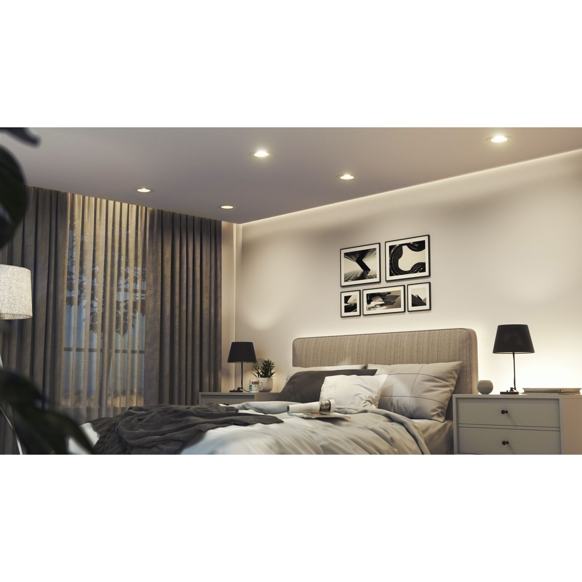 Drinnen, Innenarchitektur, Lampe, Holzpaneele, Pflanze