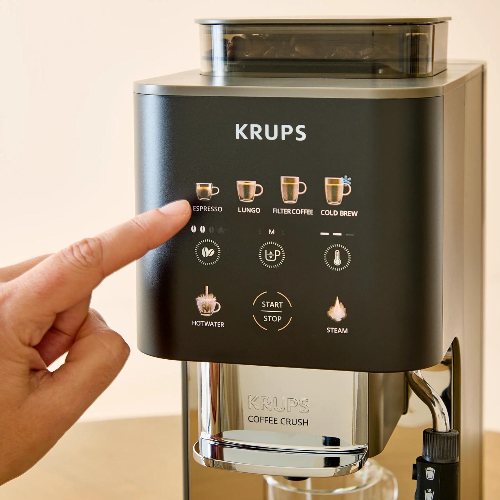 Kaffeemaschine, Krups, Espresso, Heißwasser, Dampf