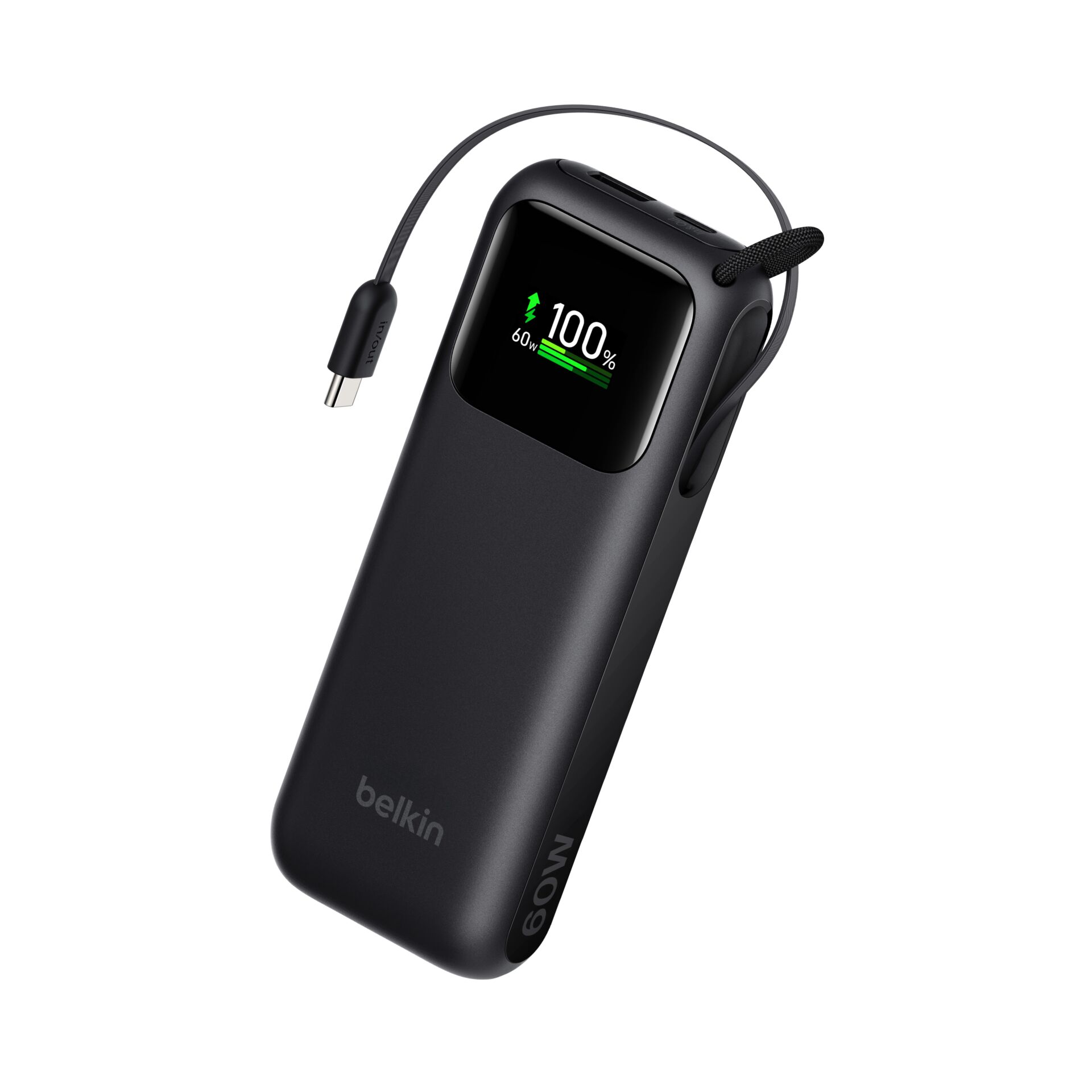 Power bank, Portable charger, USB-C, LCD display, Belkin