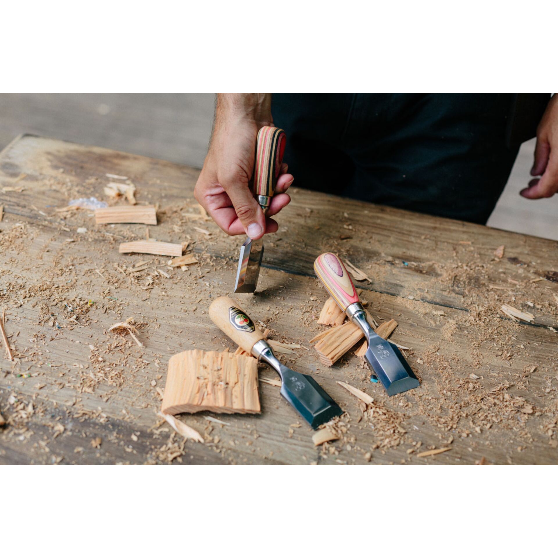 Person, Holzbearbeitung