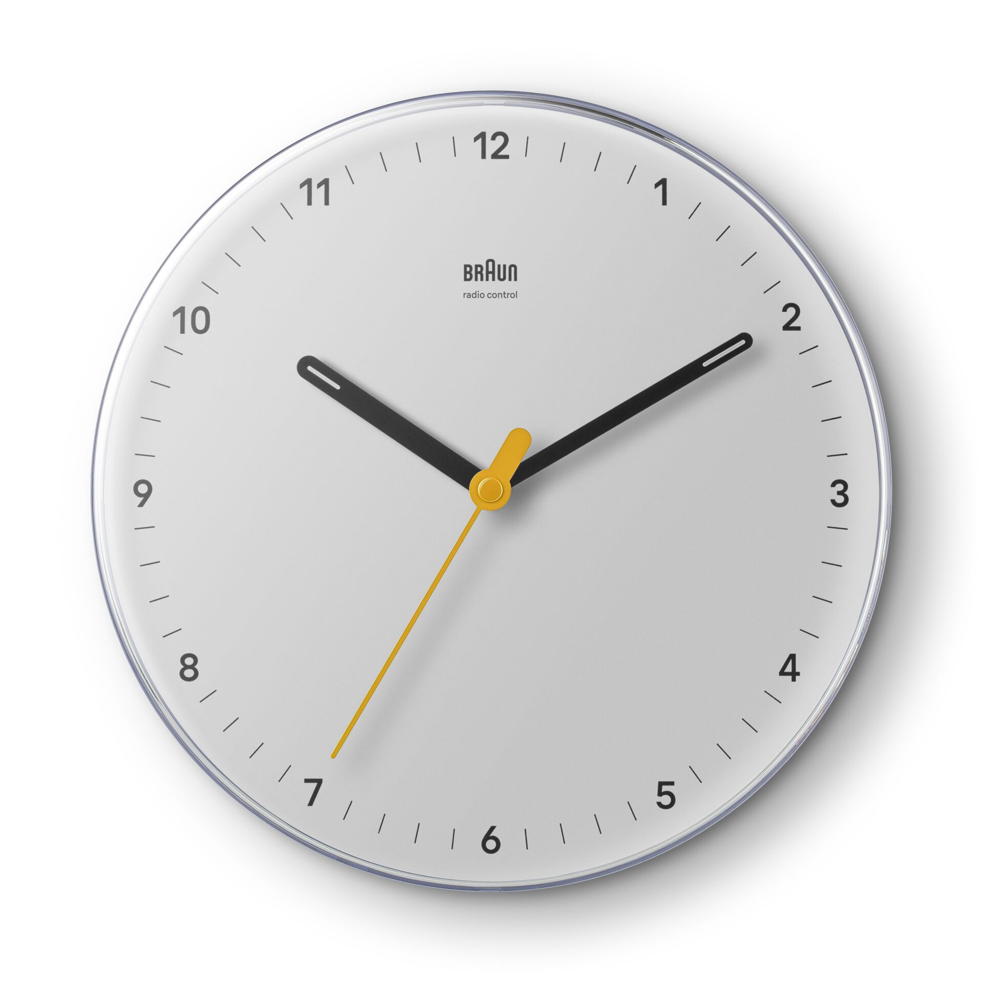 wanduhr, analoguhr, grau ziffern, quarzuhr, braun schreiber