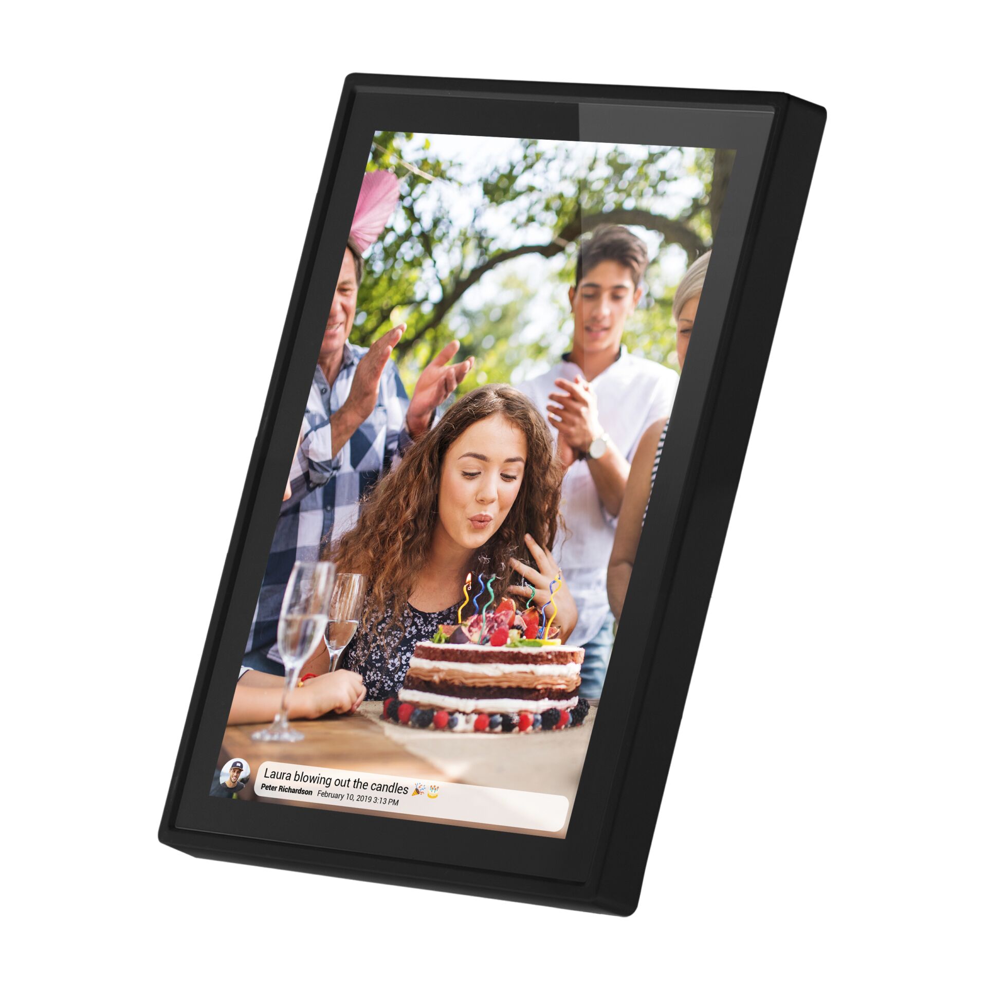 Leute, Person, Geburtstagstorte, Essen, Computer