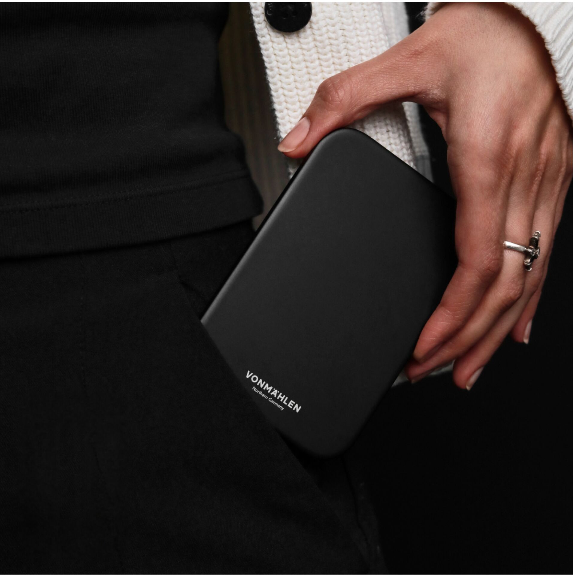 wallet, schwarz, kompakt, handtasche, ohne marke