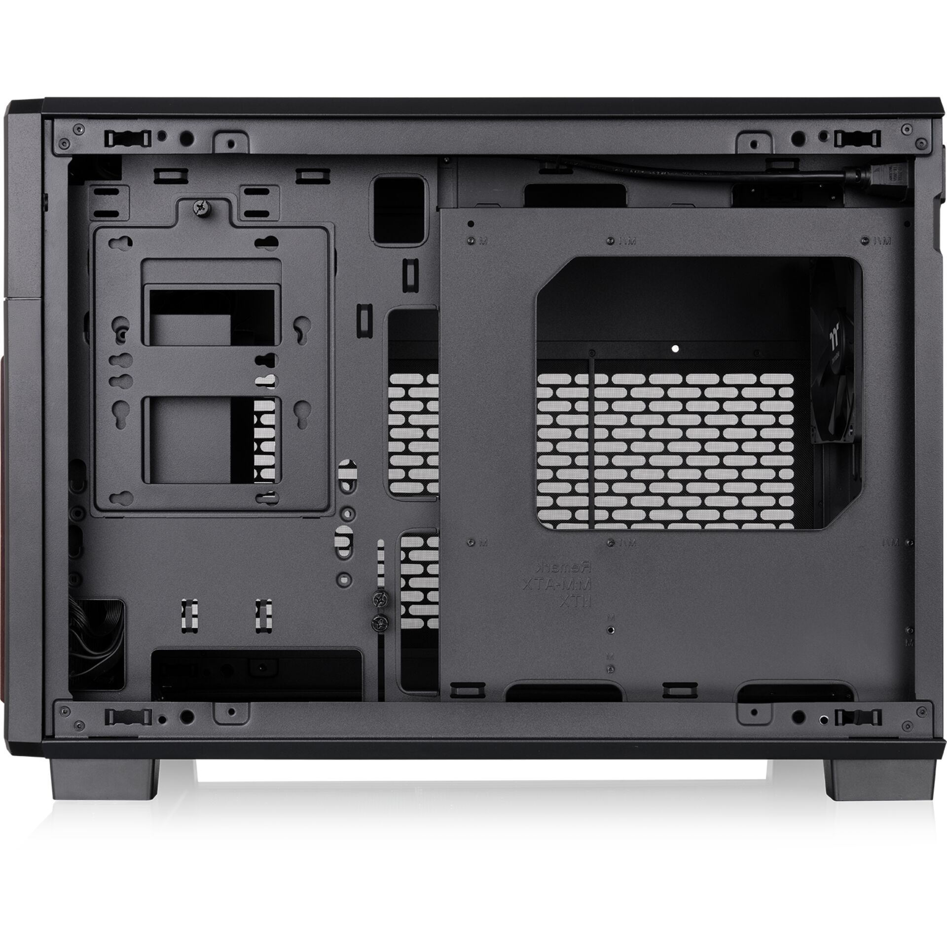 computer case, Mid-Tower, Mesh panel, interne Struktur, Motherboard-Tray