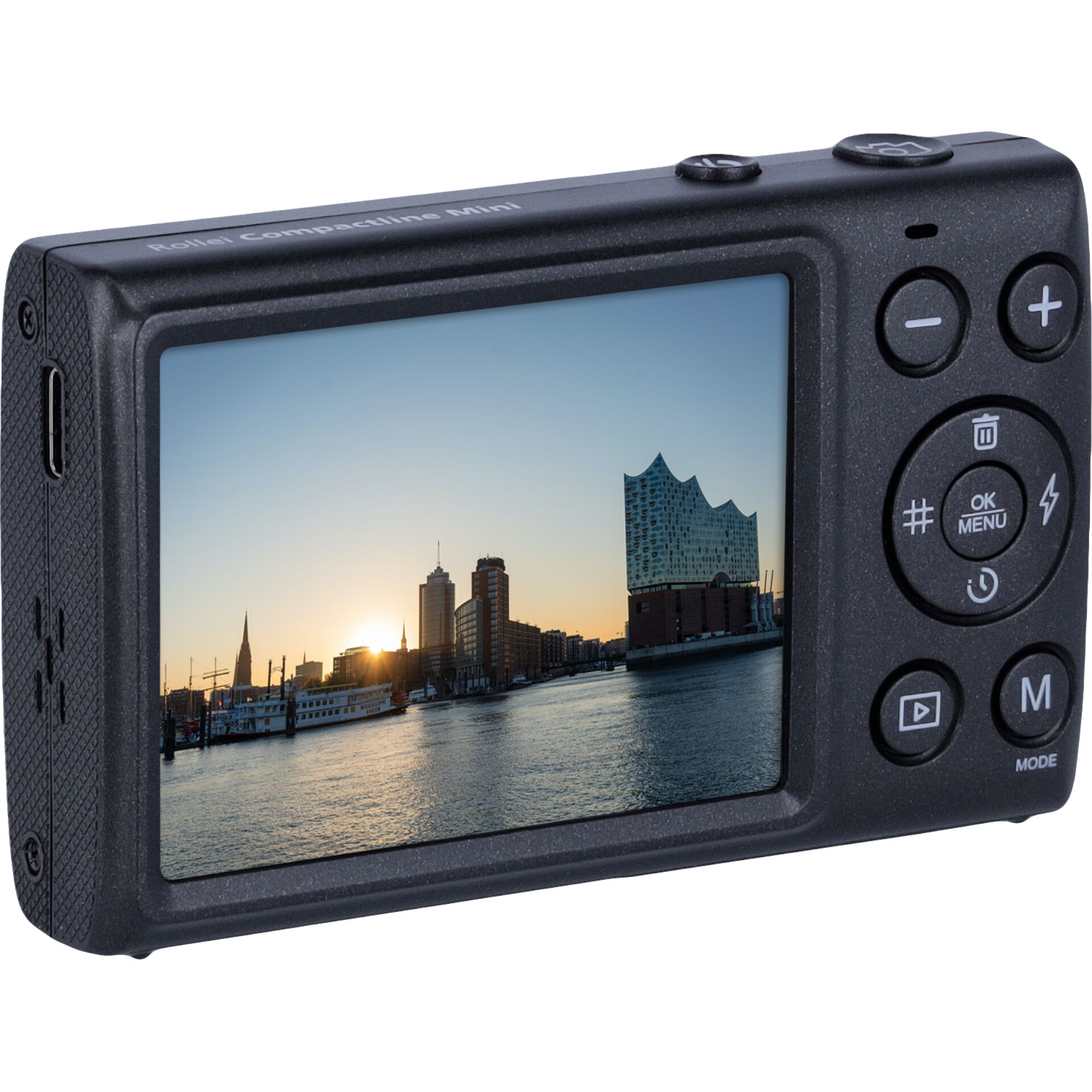 Kompaktkamera, HD-Display, Urlaubsfotografie, Stadtansicht, Digitaler Bildschirm