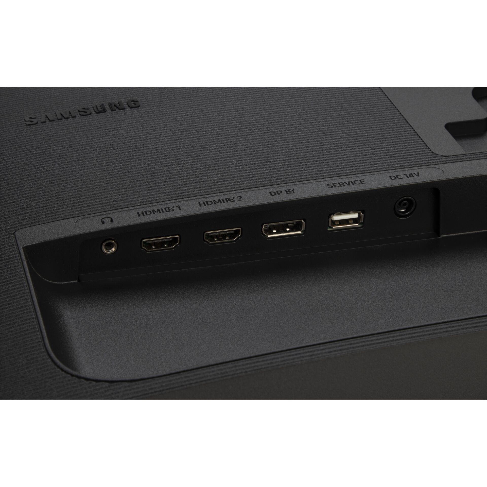 HDMI 1, HDMI 2, DP, USB, DC 14V