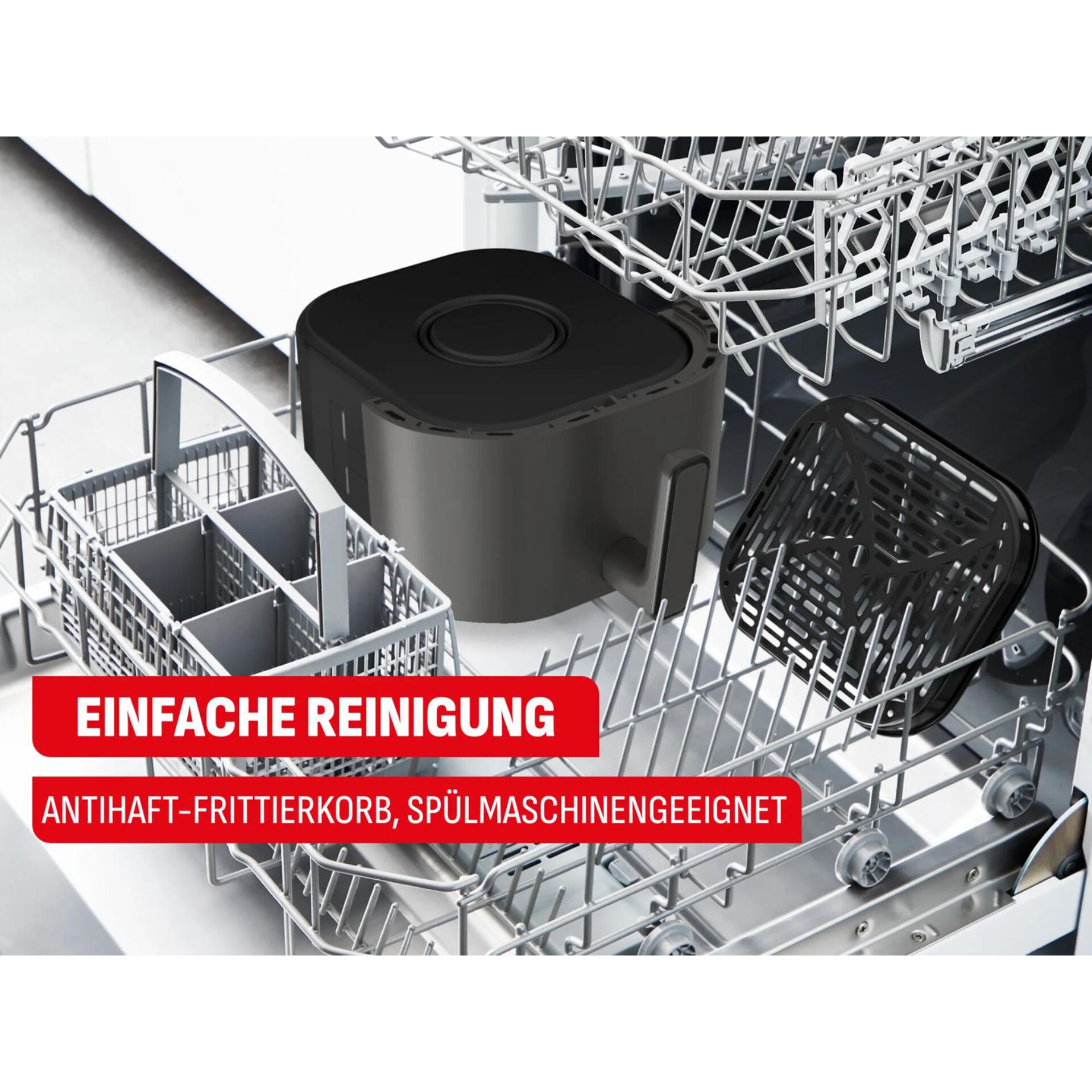 Spülmaschine, Kompakttopf, Antihaft-Frittierkorb, Spülmaschinenzubehör, Reinigung