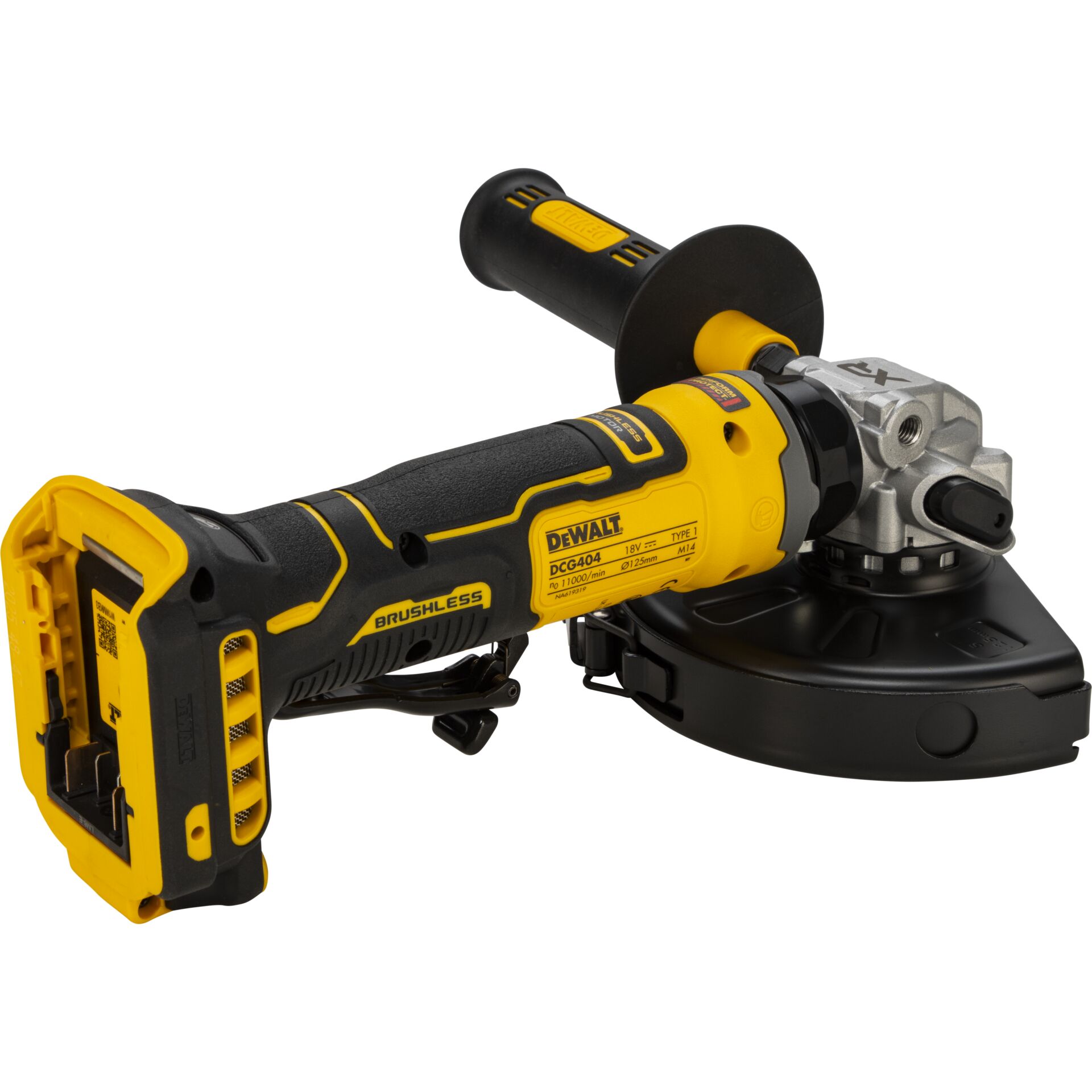 Akkuwinkelreibmesser, Dewalt, 18V, Brushless, Schleifer mit Schleifscheibe