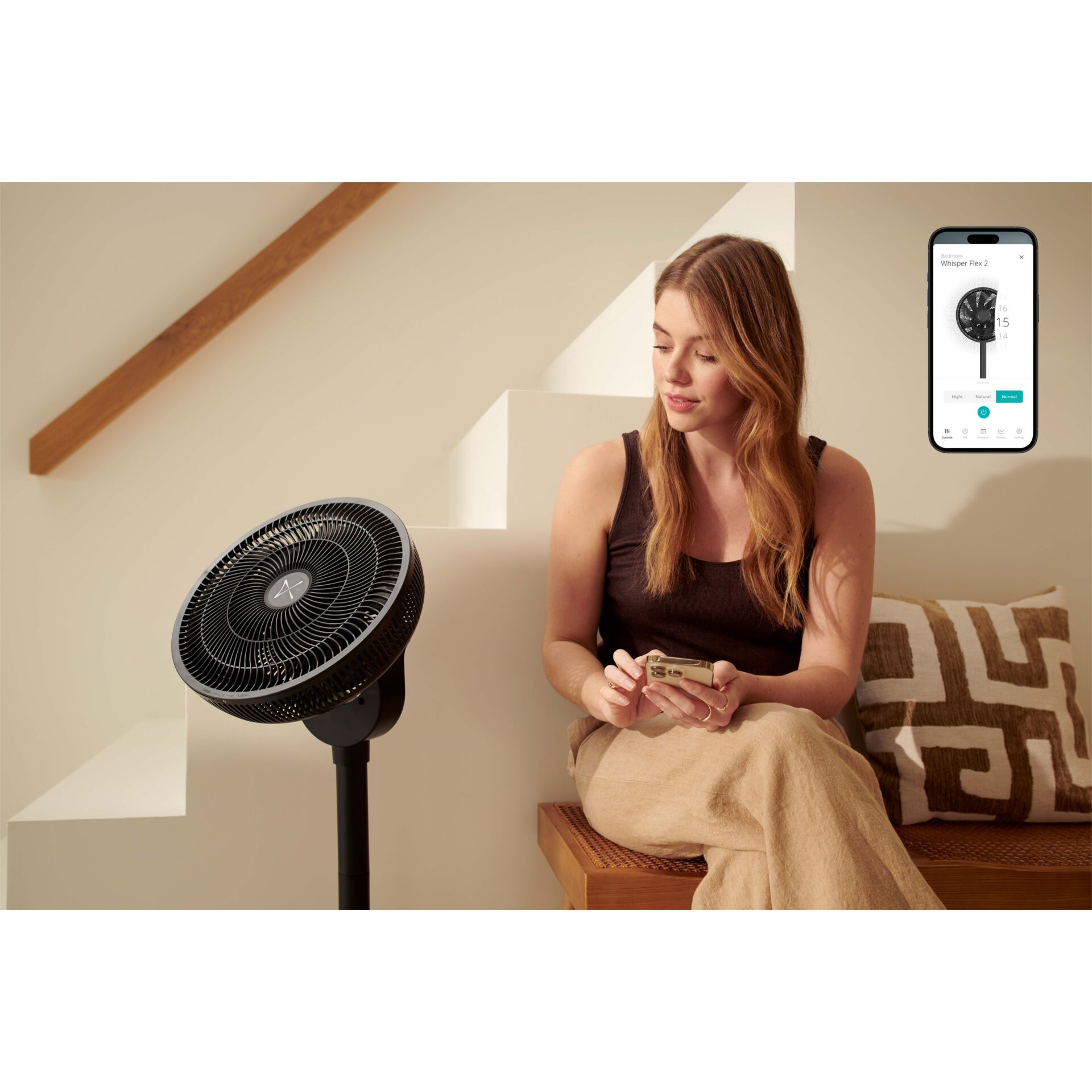 Ventilator, Standventilator, Schwarz, Kreisblat, Haushaltsgerät