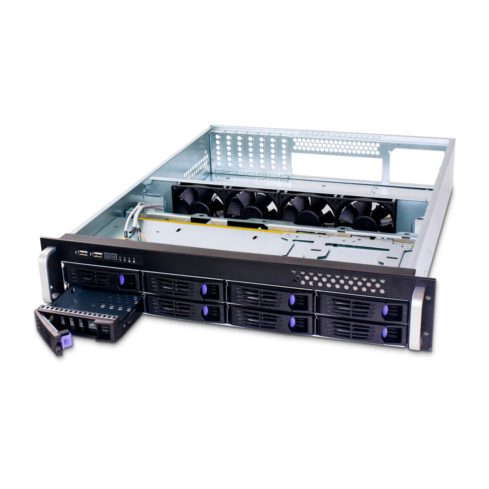 Serverrack, Rackmount, Hot-swap Bays, 2U, Kühlungslüfter