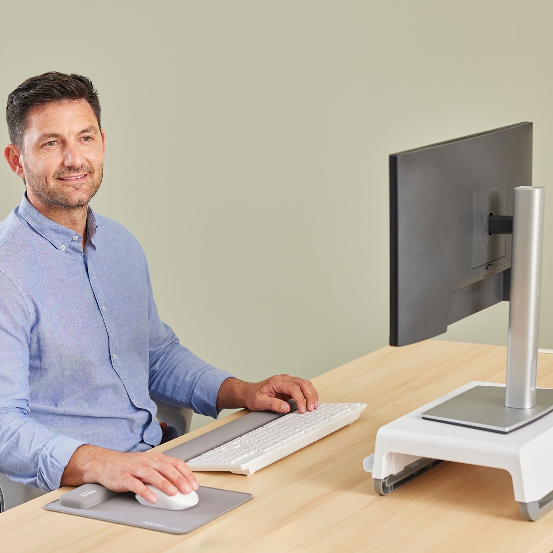 Moebel, Tabelle, Schreibtisch, Computer-Tastatur, Person