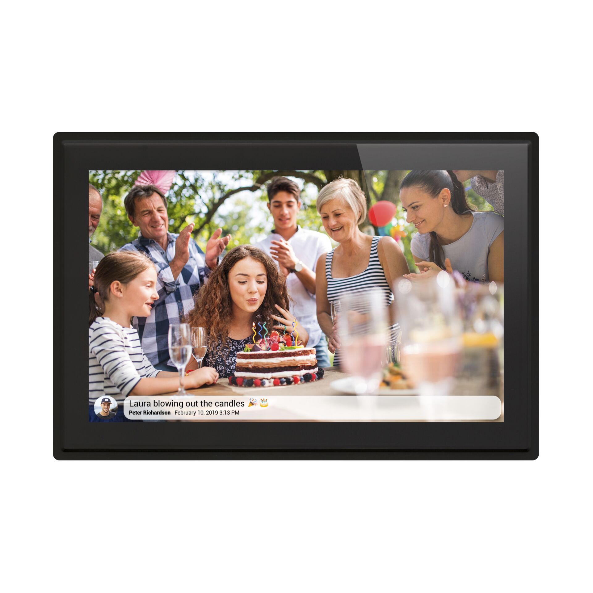 Leute, Geburtstagstorte, Computer-Hardware, Überwachen, Bildschirm