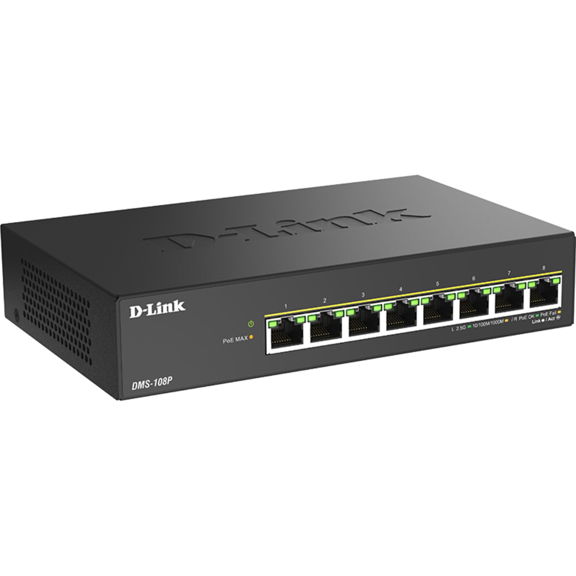 Schalter, PoE, D-Link, DMS-108P, 8-Port