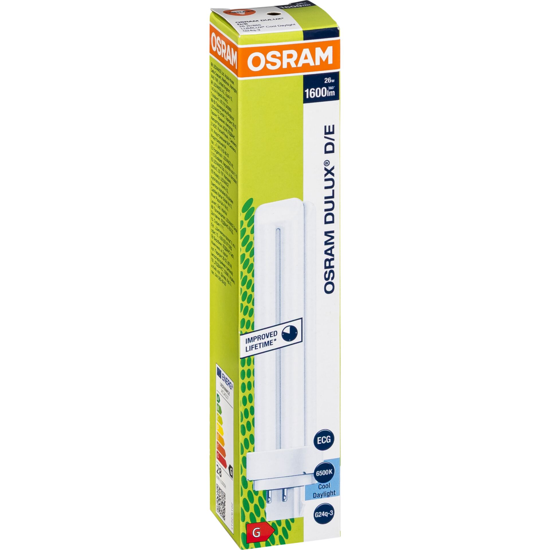 Osram DULUX D/E Energiesparlampe  26W/865 G24Q-3 FS1