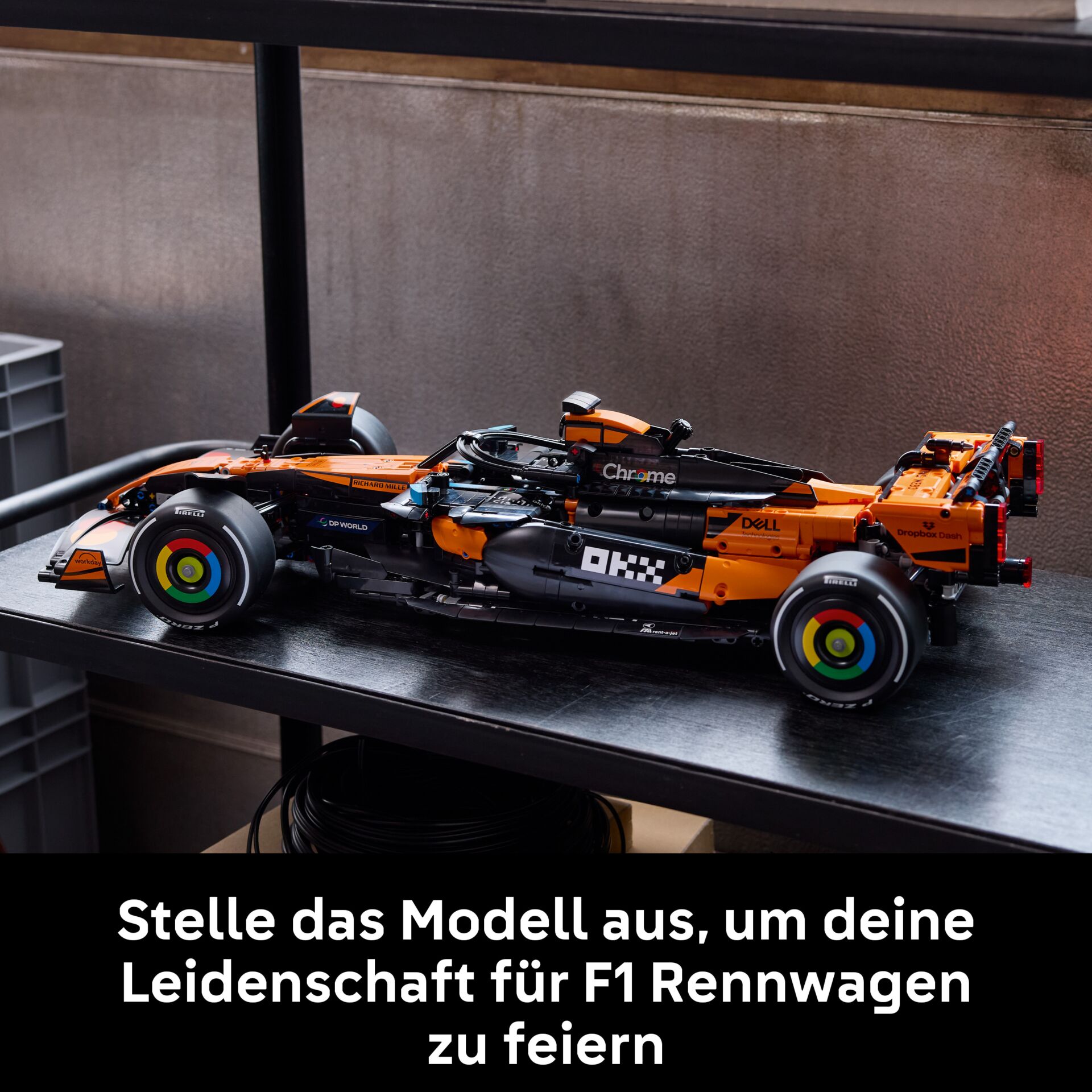 Model auto, Rennwagen, Orange/Schwarz, F1-Thema, Modellbau