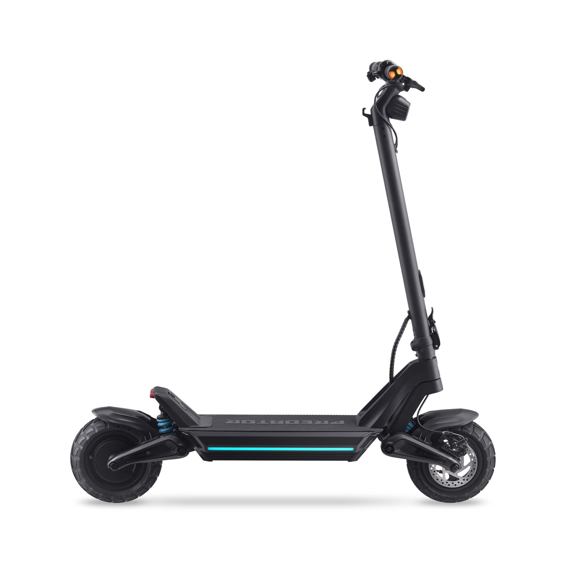 E-Scooter, Elektrischer Scooter, Faltbar, Schwarz, LED-Licht