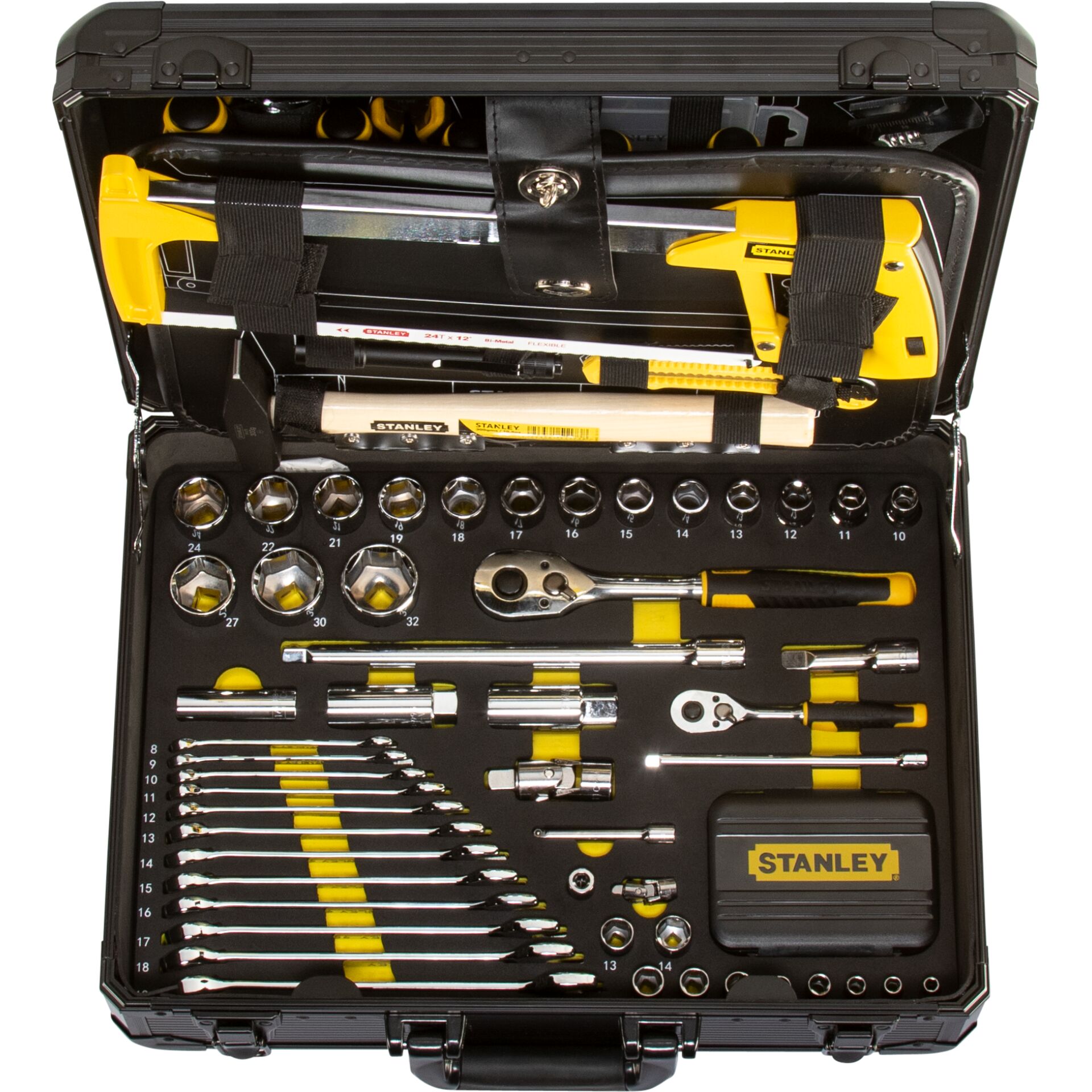Werkzeugsatz, Werkzeugkiste, Schraubenschlüssel-Set, Handwerkzeuge, Gelb-schwarz
