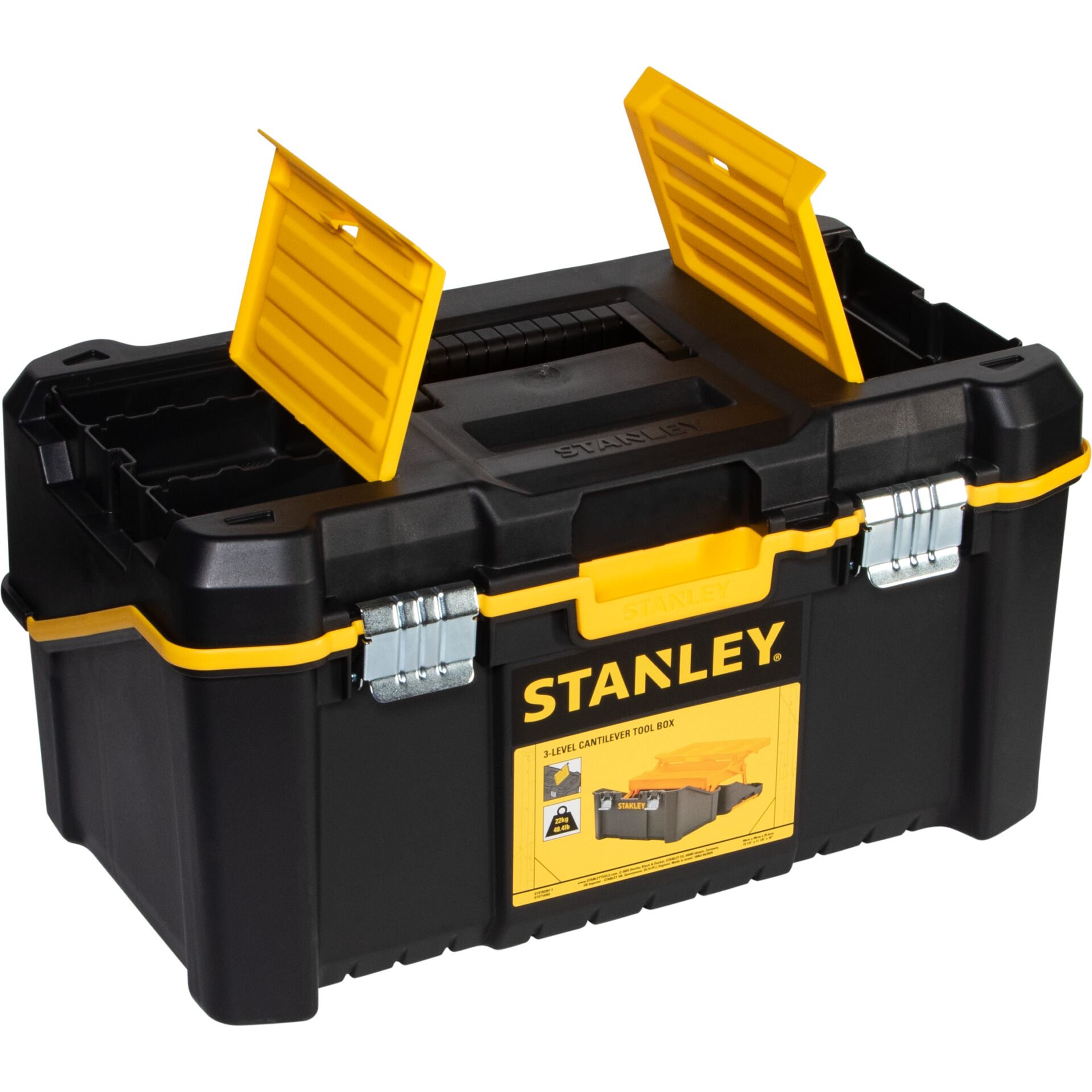 werkzeugkoffer, Cantilever, Kunststoff, Gelb, Stanley