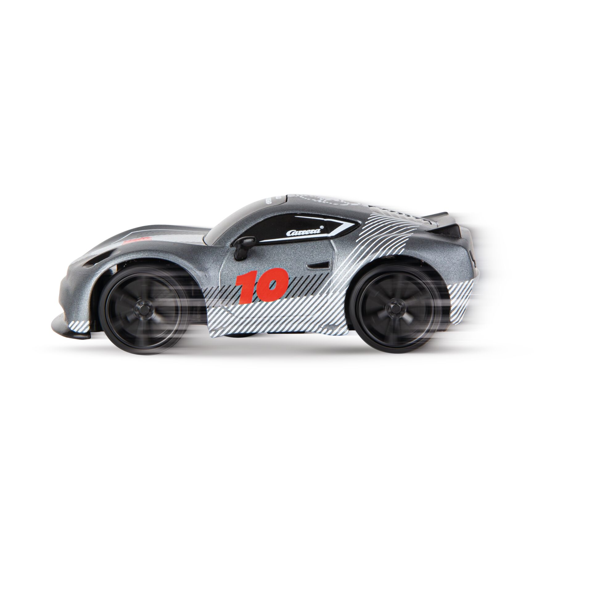 Rennwagen, Spielzeugauto, 10, Graues Fahrzeug, Karosserie mit Streifen