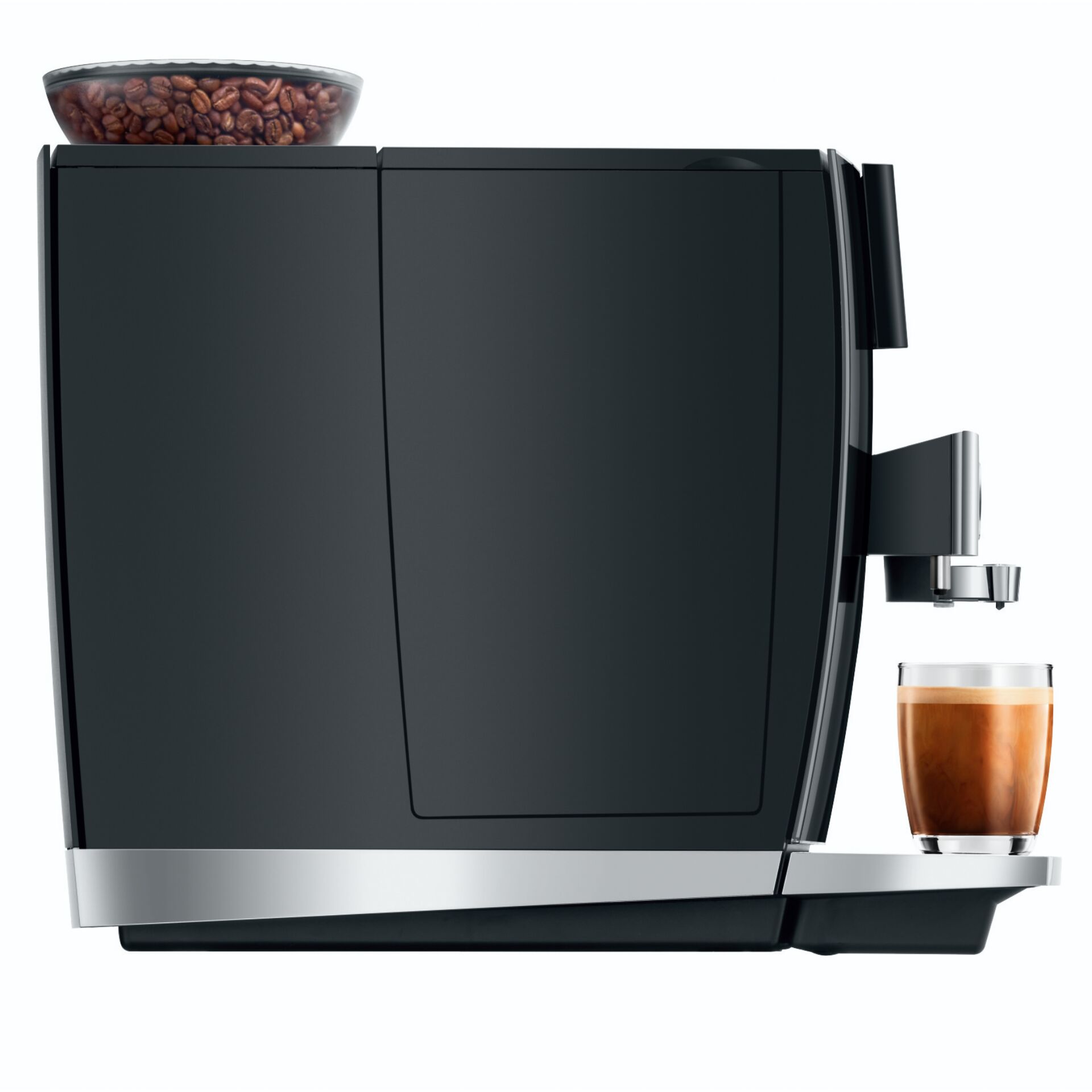 Kaffeemaschine, Kaffeezubereitung, Espressomaschine, Glasbecher, Kaffeevollautomat