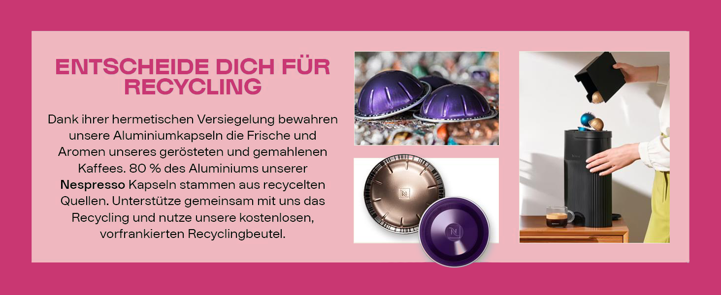 Kaffee-Kapseln, Aluminiumkapseln, recyceltes Material, Kaffeemaschine, Verpackung/Behälter