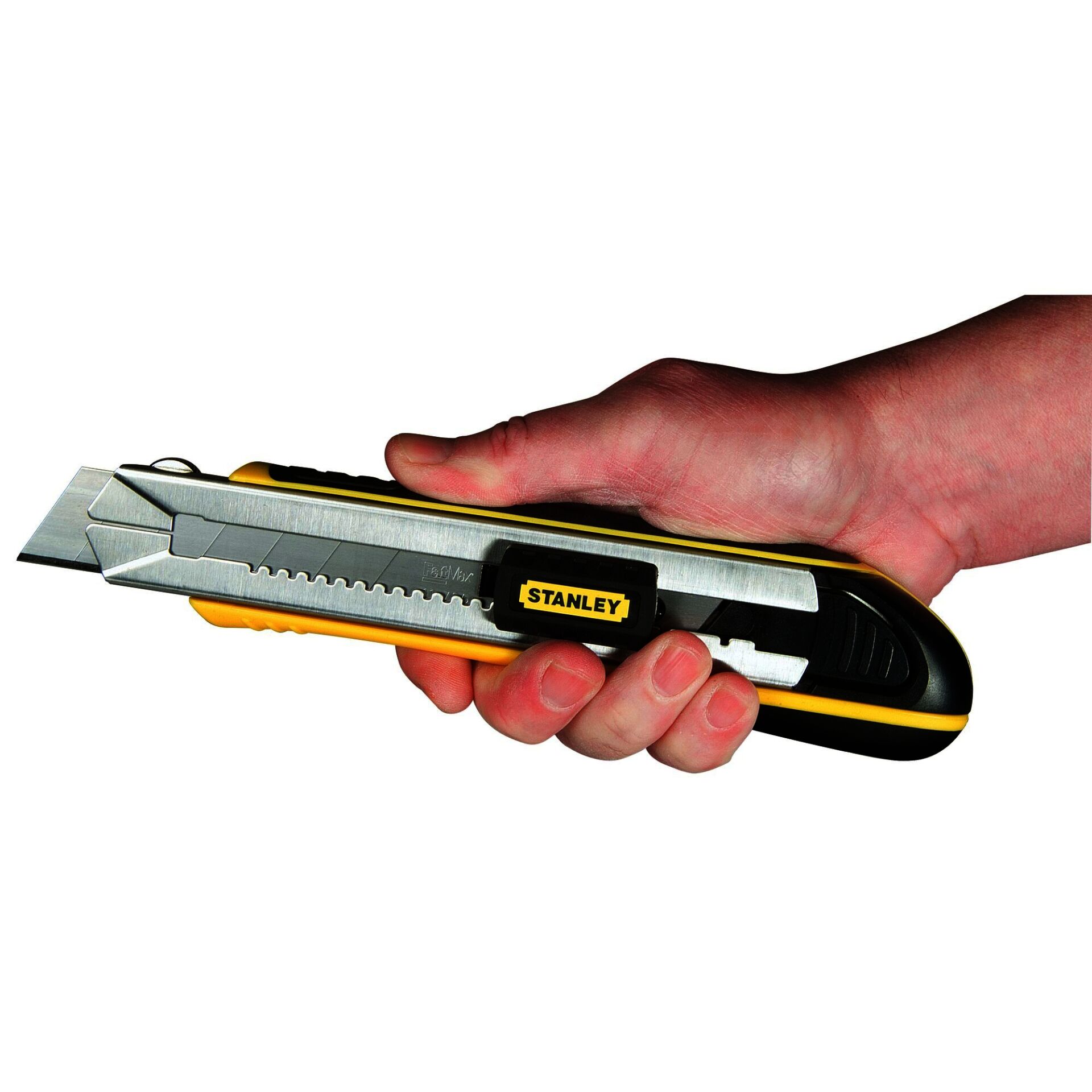 schneidwerkzeug, multitool, stahlklinge, gelbergriff, Stanley Marke