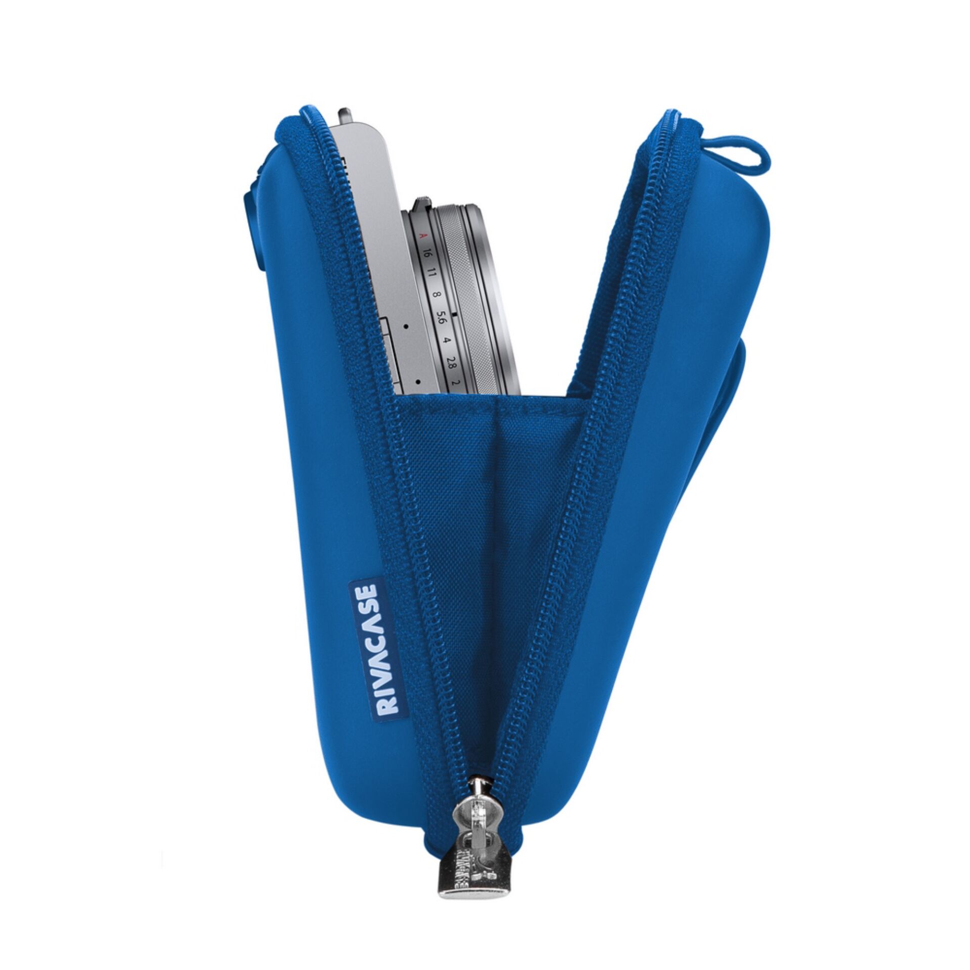 Kameratasche, Blaue Schutzhülle, Reißverschluss, Kompaktkamera-Etui, Textilmaterial