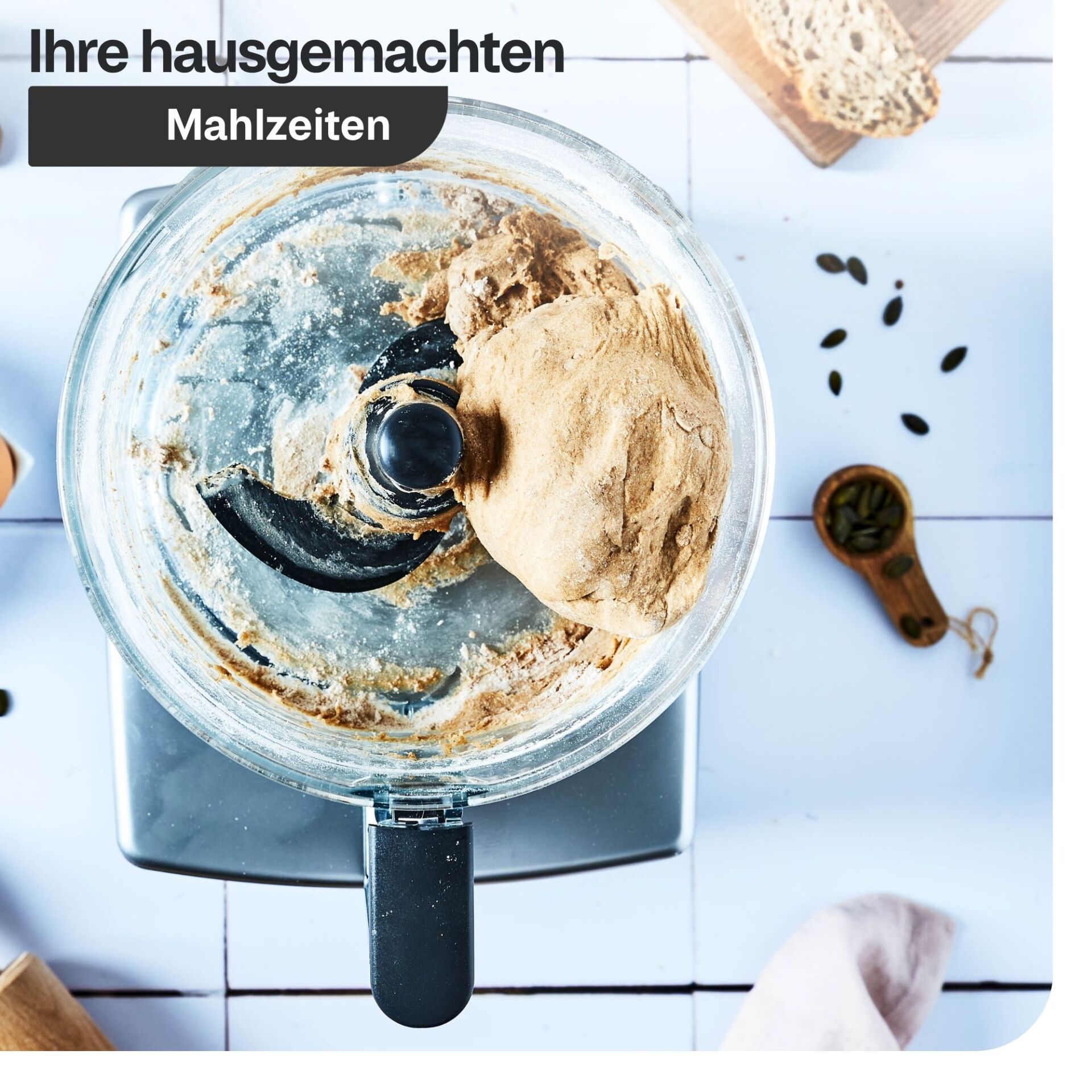 Küchenmaschine, Mixer, Pfannenwender, Mehl, Erdnussbutter?