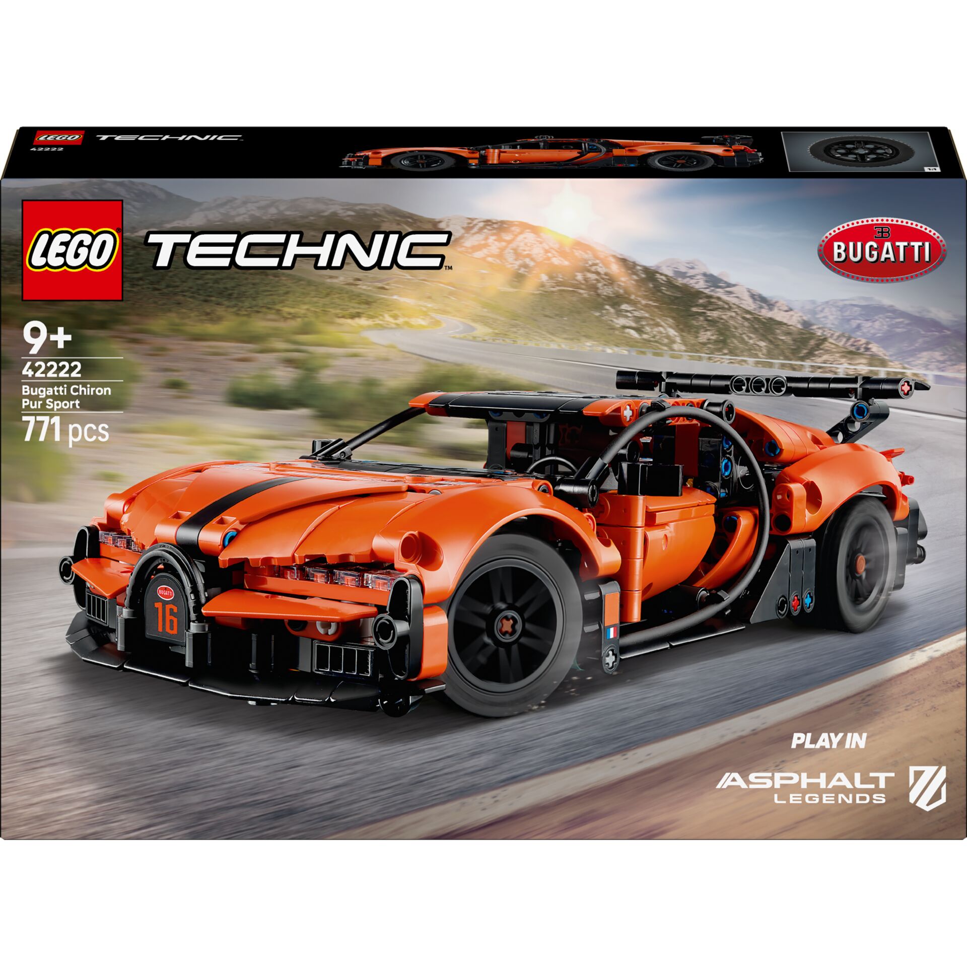 LEGO Technic 42222      Bugatti  Chiron Pur Sport Hypercar