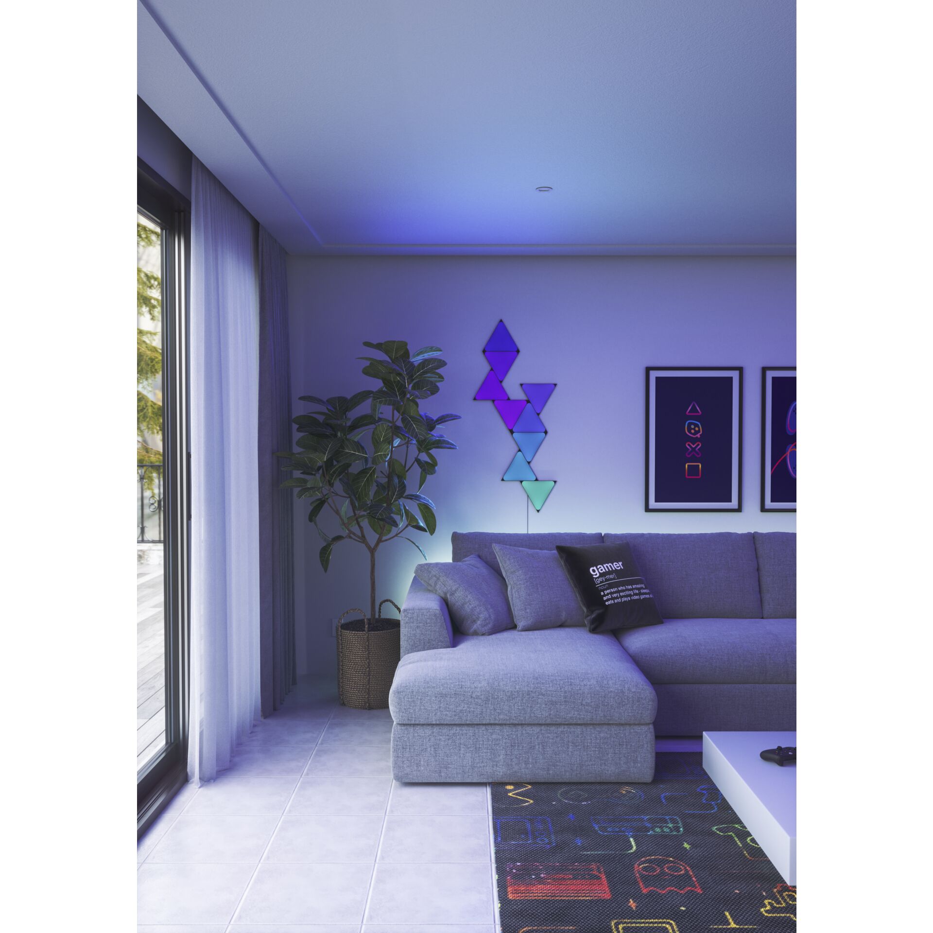 Wohnzimmer, Innenarchitektur, Couch, Dekoration für Zuhause, Fußboden