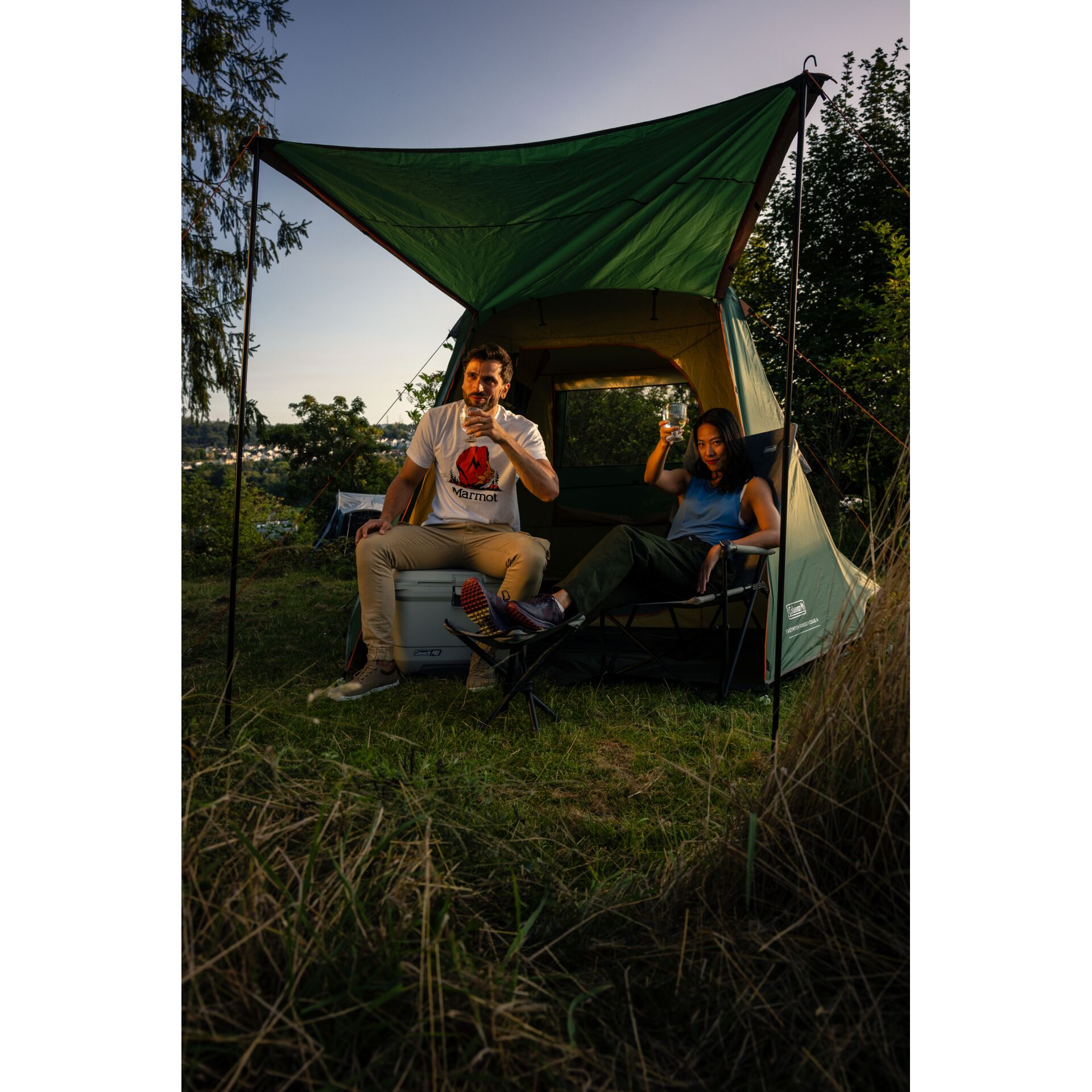 Draußen, Unterschlupf, Zelt, Campen, Person