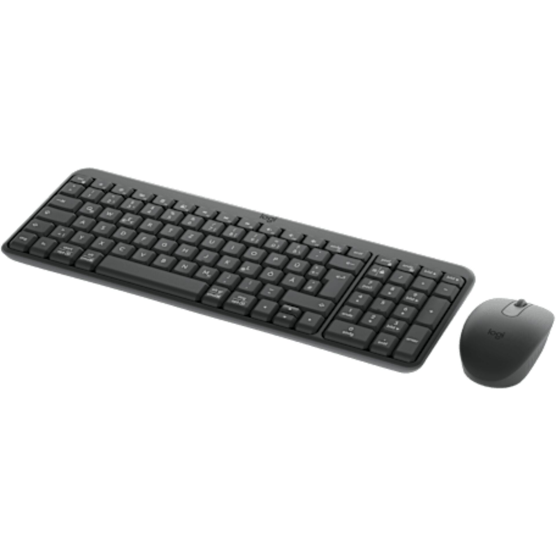 Tastatur, Kabellose Tastatur, QWERTZ, Schwarz, Maus-Set