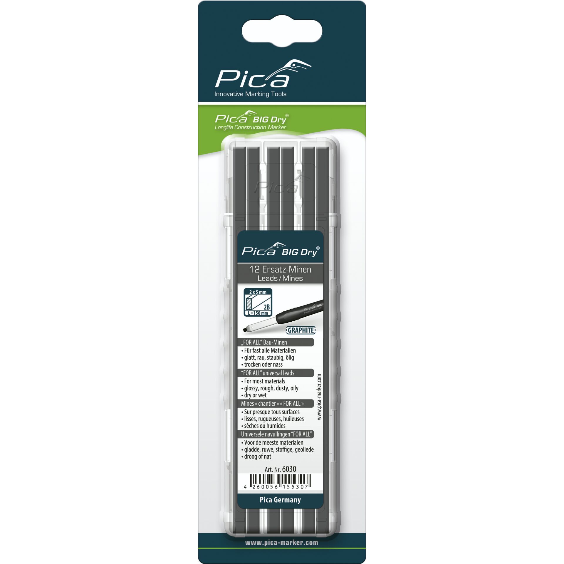 Pica BIG DRY Minen-Set FOR ALL  graphit - SB