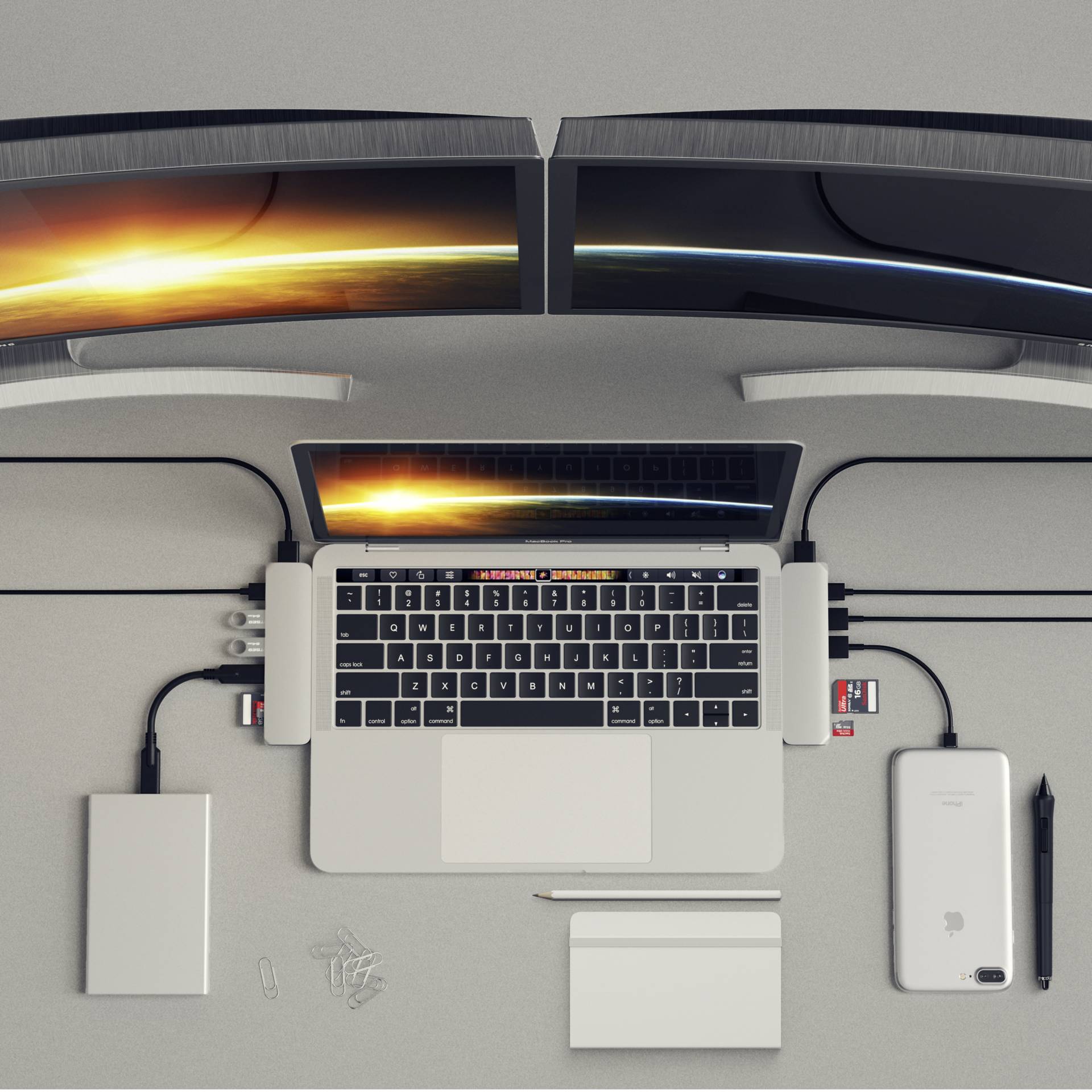 Laptop, PC, Computerausrüstung, Stift, Handy