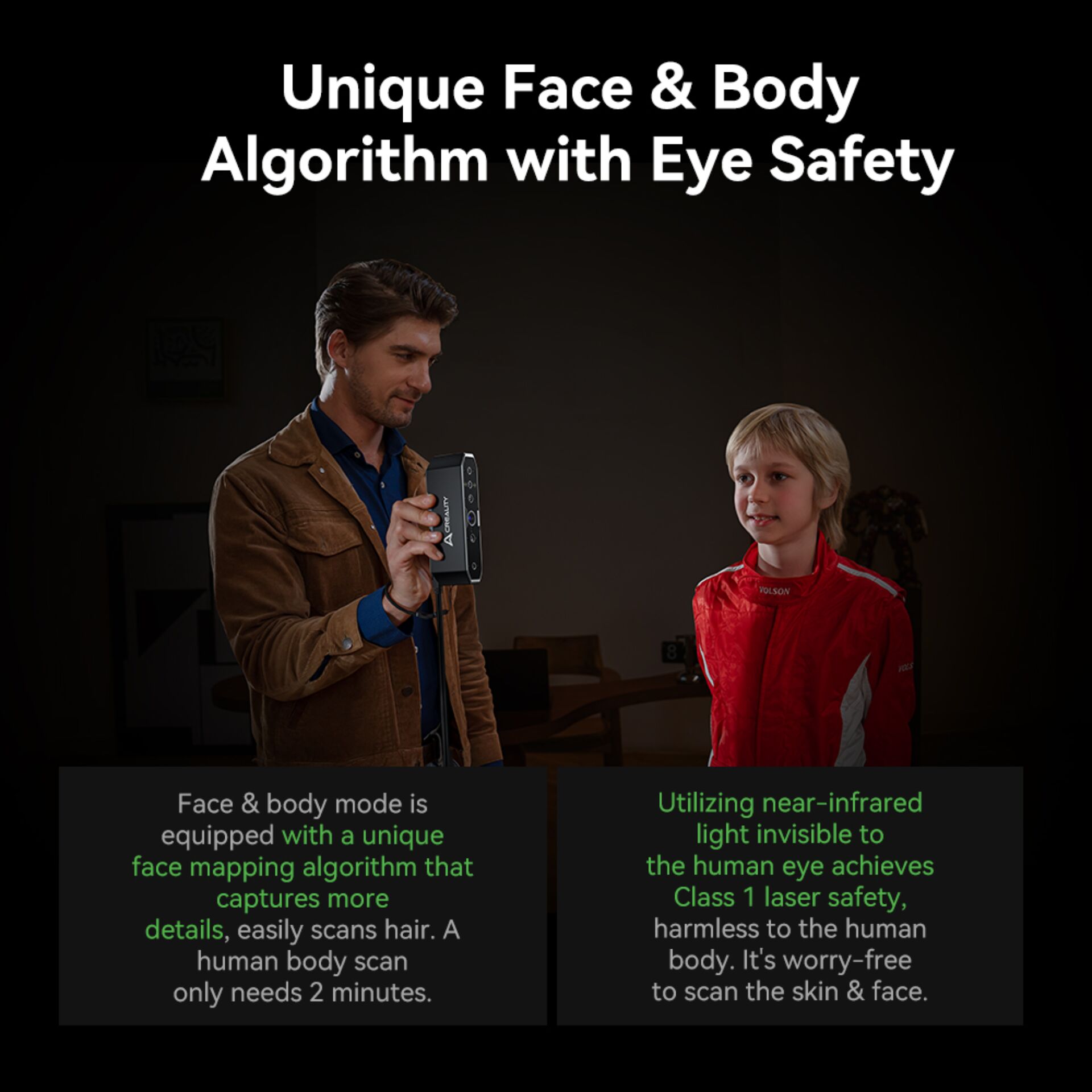 Gesichtsscan, Laser-Sicherheit, Infrarotlicht, Körperscan, Gerät handgehalten