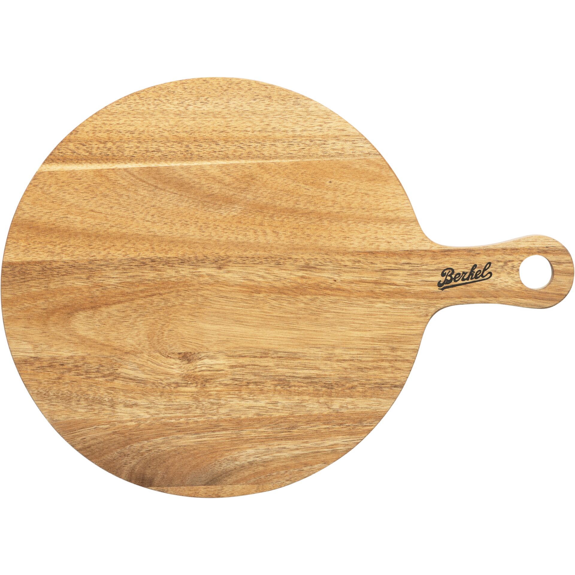 Holzbrett, Schneidebrett, runde Form, Eichenholz, Halterung Griff