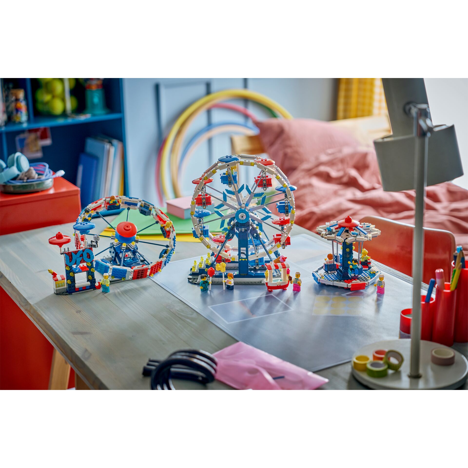 Lego, Konstruktionsspielzeug, Farbige Bausteine, Riesenrad, Spielzeugserie