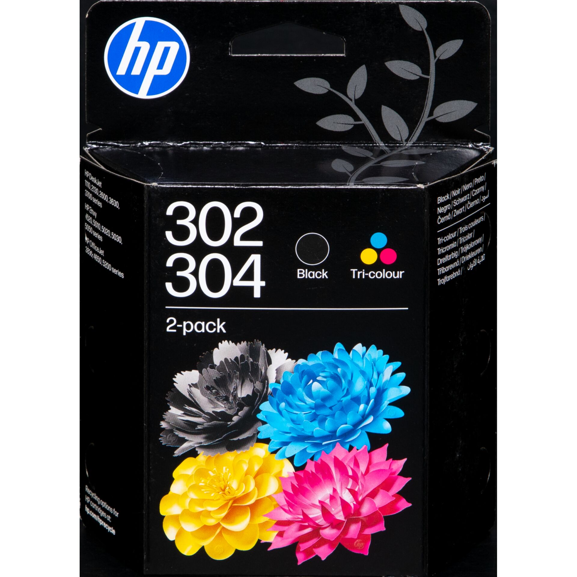 HP-Druckerpatronen, Tintenpatronen, Schwarz, Dreifarbig, 2er-Pack