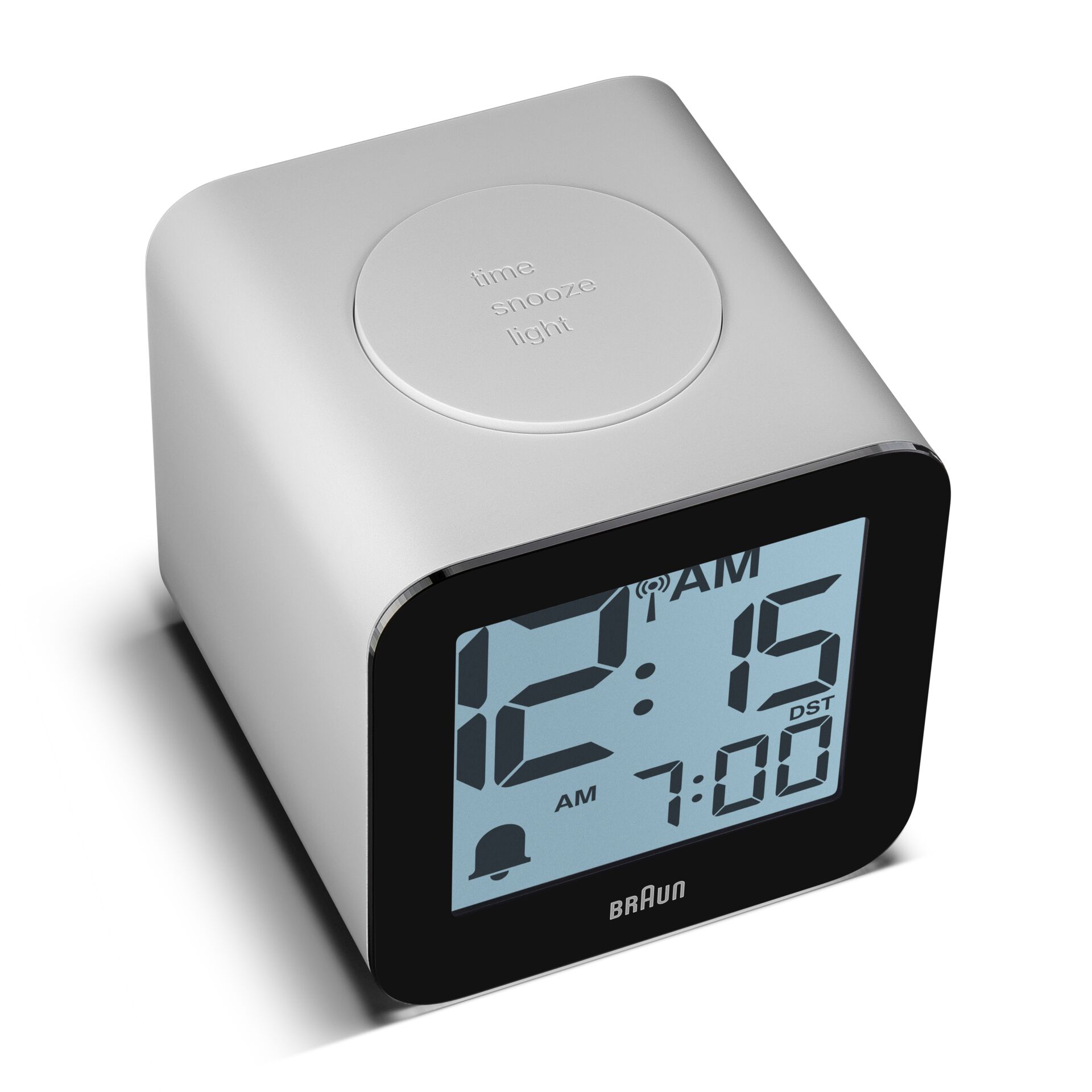Wecker, Digitaluhr, Schwarz, Silber, Tischuhr