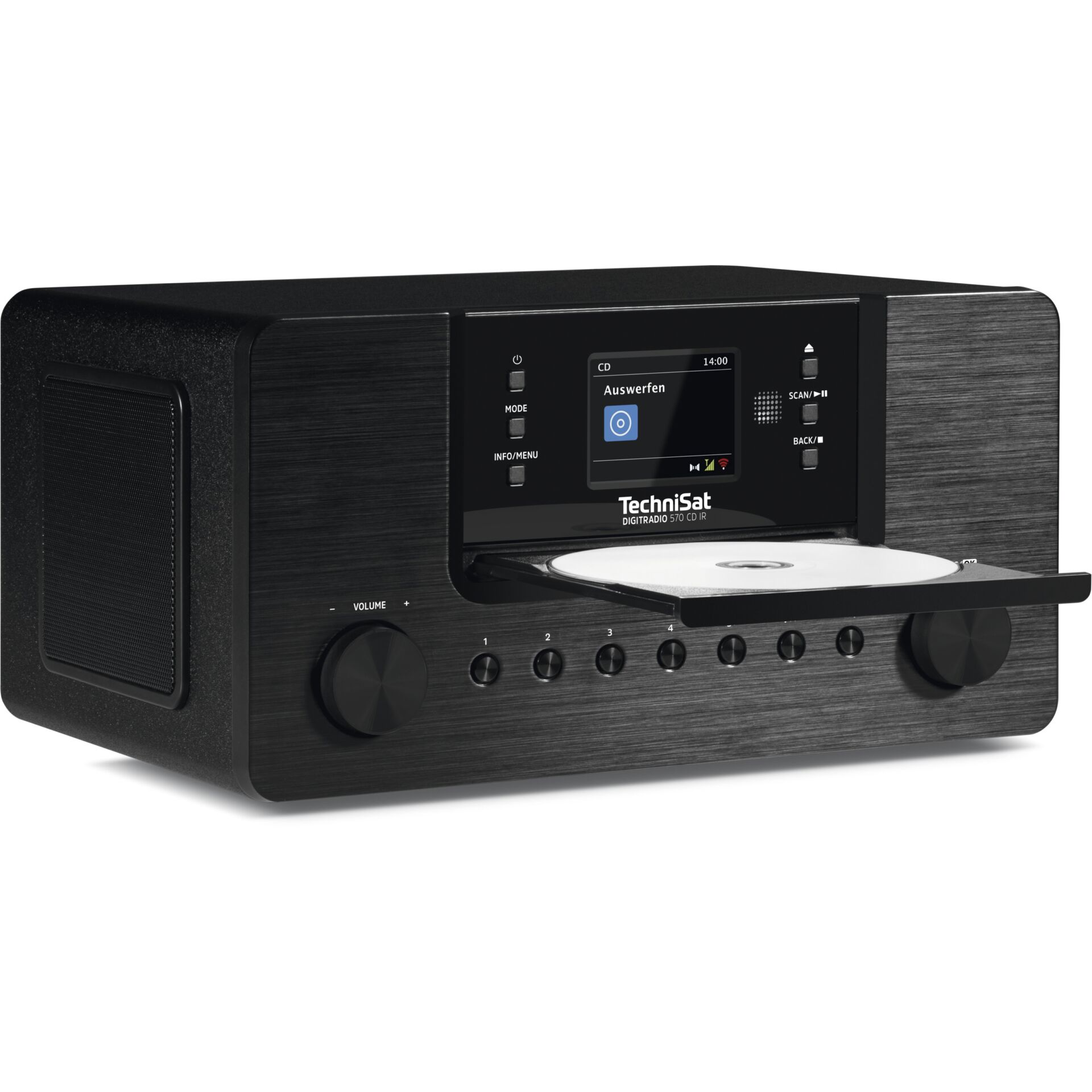 digitaler Radio, CD-Player, Tischstereo, schwarz, USB-Anschluss?