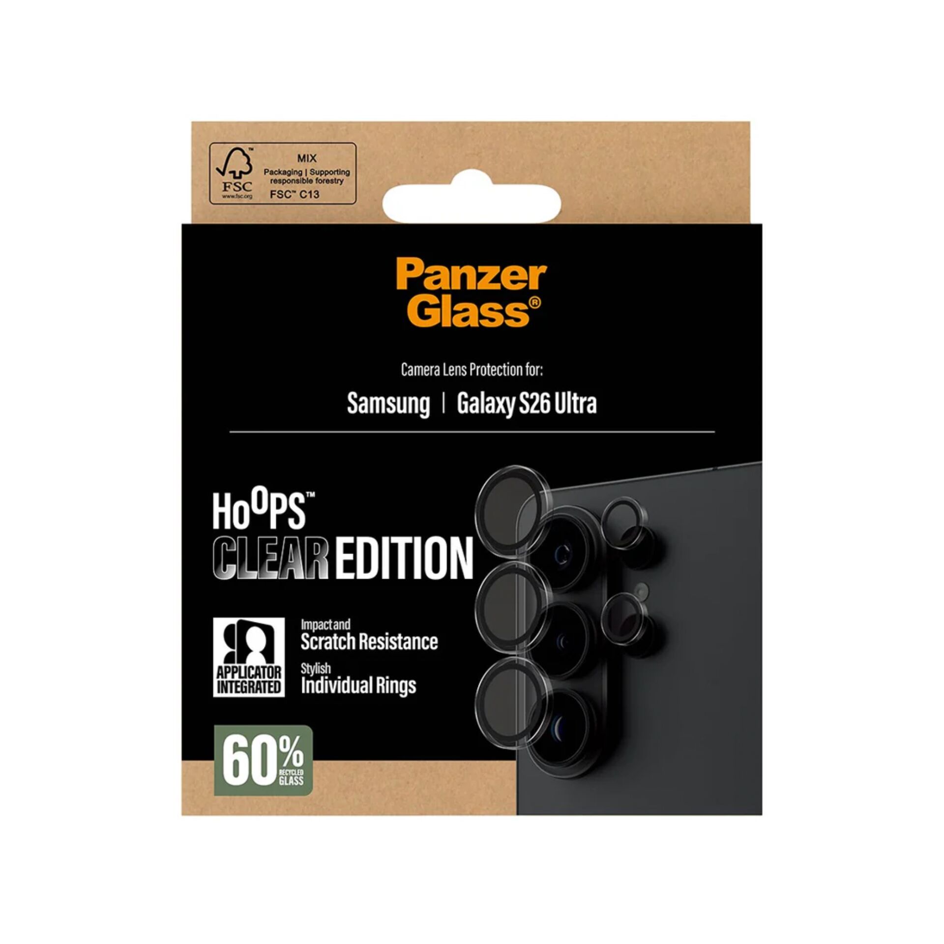 kamera linsen schutz, linsenschutz, Hoops Clear Edition, ringe, 60% recyceltes glas