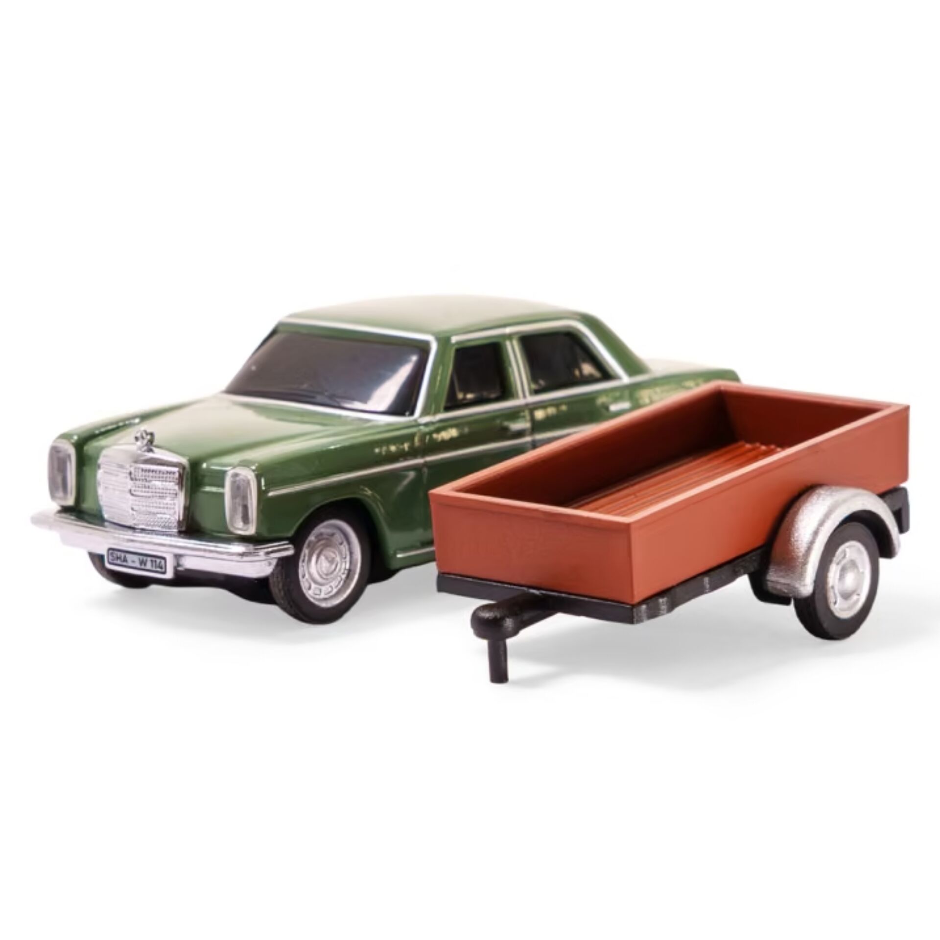 Spielzeugauto, Auto mit Anhänger, Grün, Vintage-Stil, Anhänger