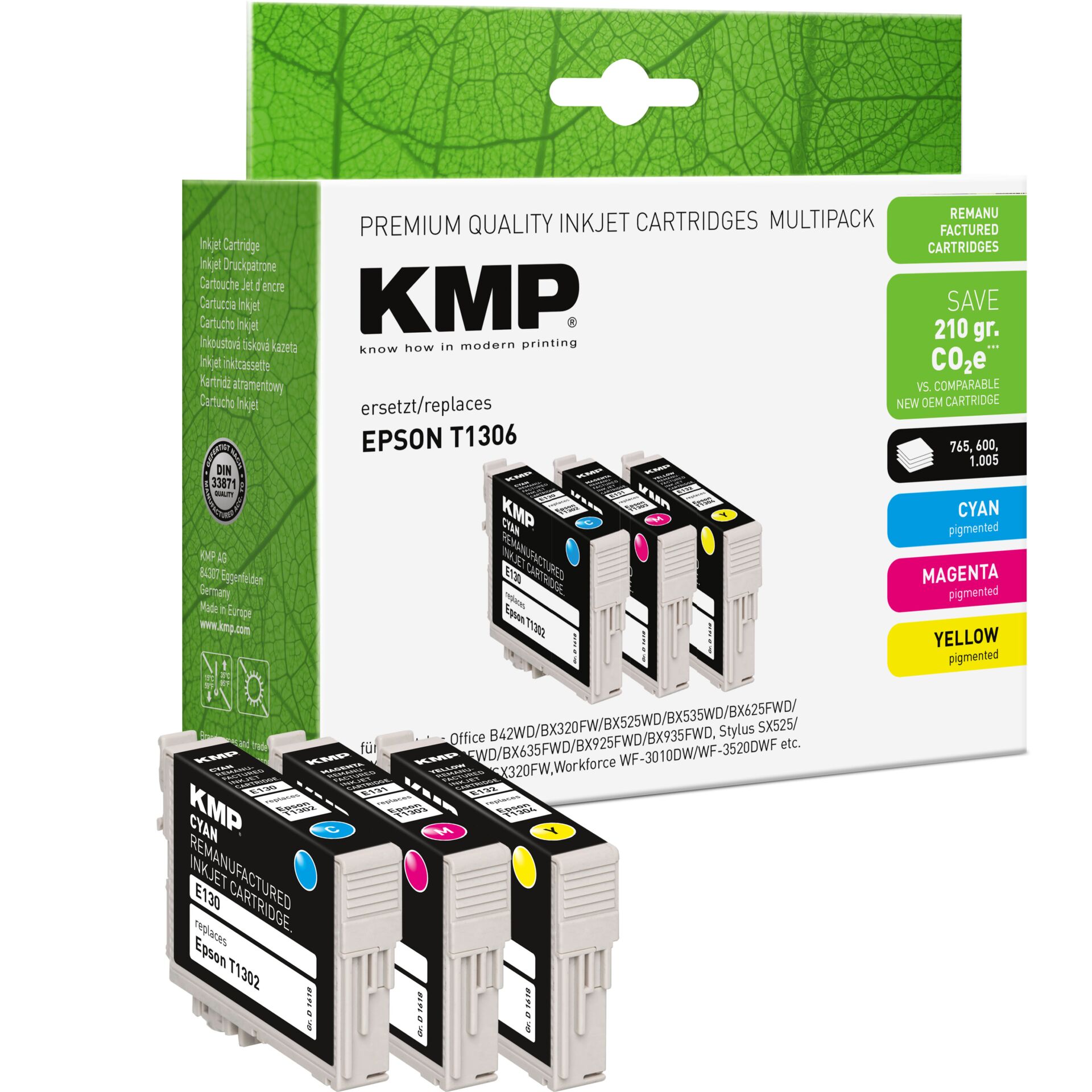 Computerausrüstung, Elektronik, Hardware, Werbung, QR Code, Tintenpatronen, Inkjetsystem, CMY-Kolory, Epson T1306, Mult-Pack