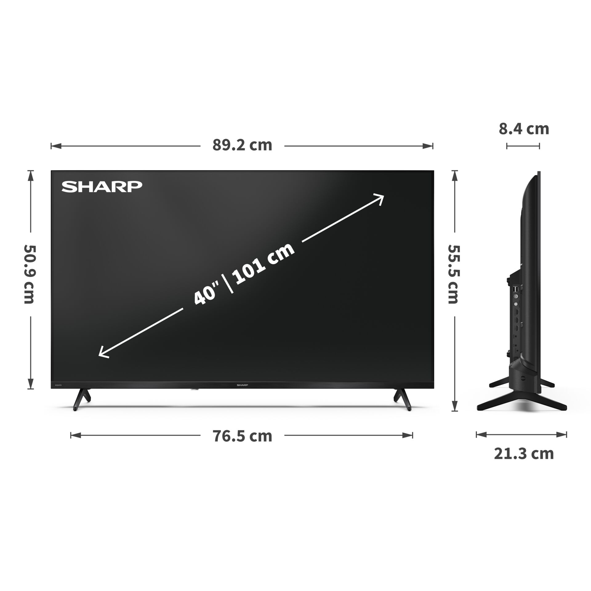 Fernseher, LED, Smart TV, 55.5 cm Höhe, 80?