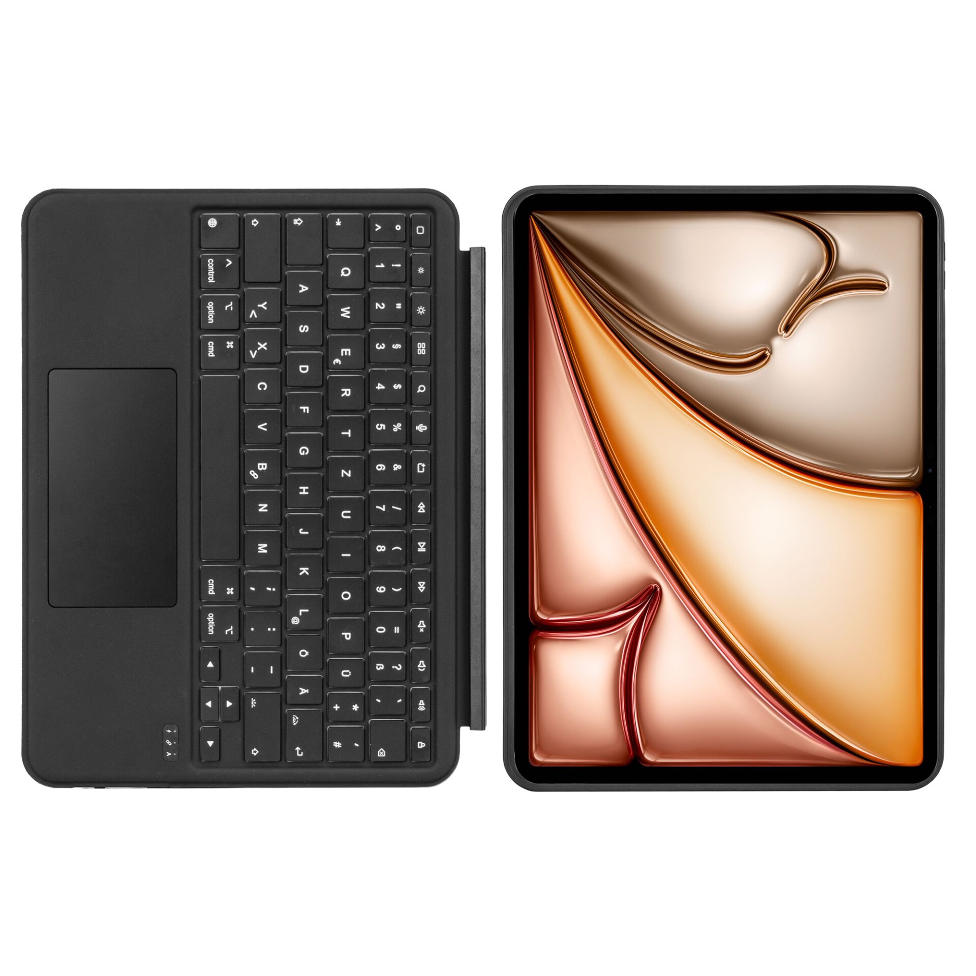 tablet, tablet mit tastatur, hülle, stativ, schwarz, tablet, keyboard, case, iPad, front-facing, tablet, Tastatur, abnehmbar, schwarz, highlight