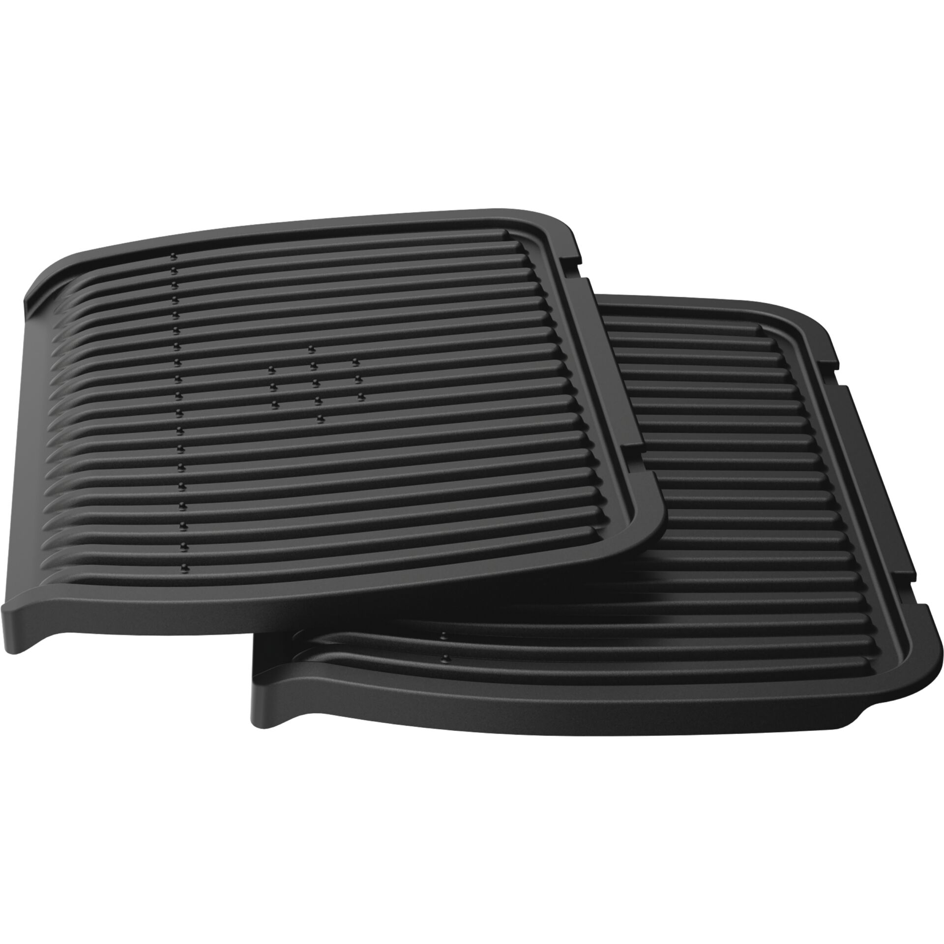 Grillplatten, Grillmatte, Kunststoff, zweiteilig, Rillendesign
