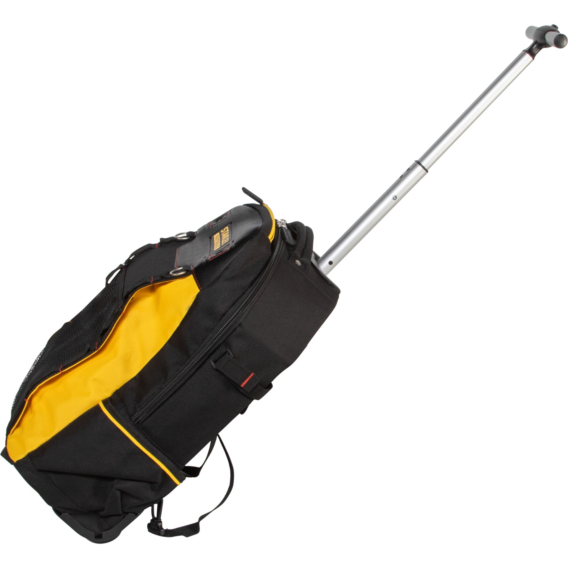 Reiserucksack, Teleskopstange, Gelb Schwarz, Rucksack mit Auszug, Reisegepäck