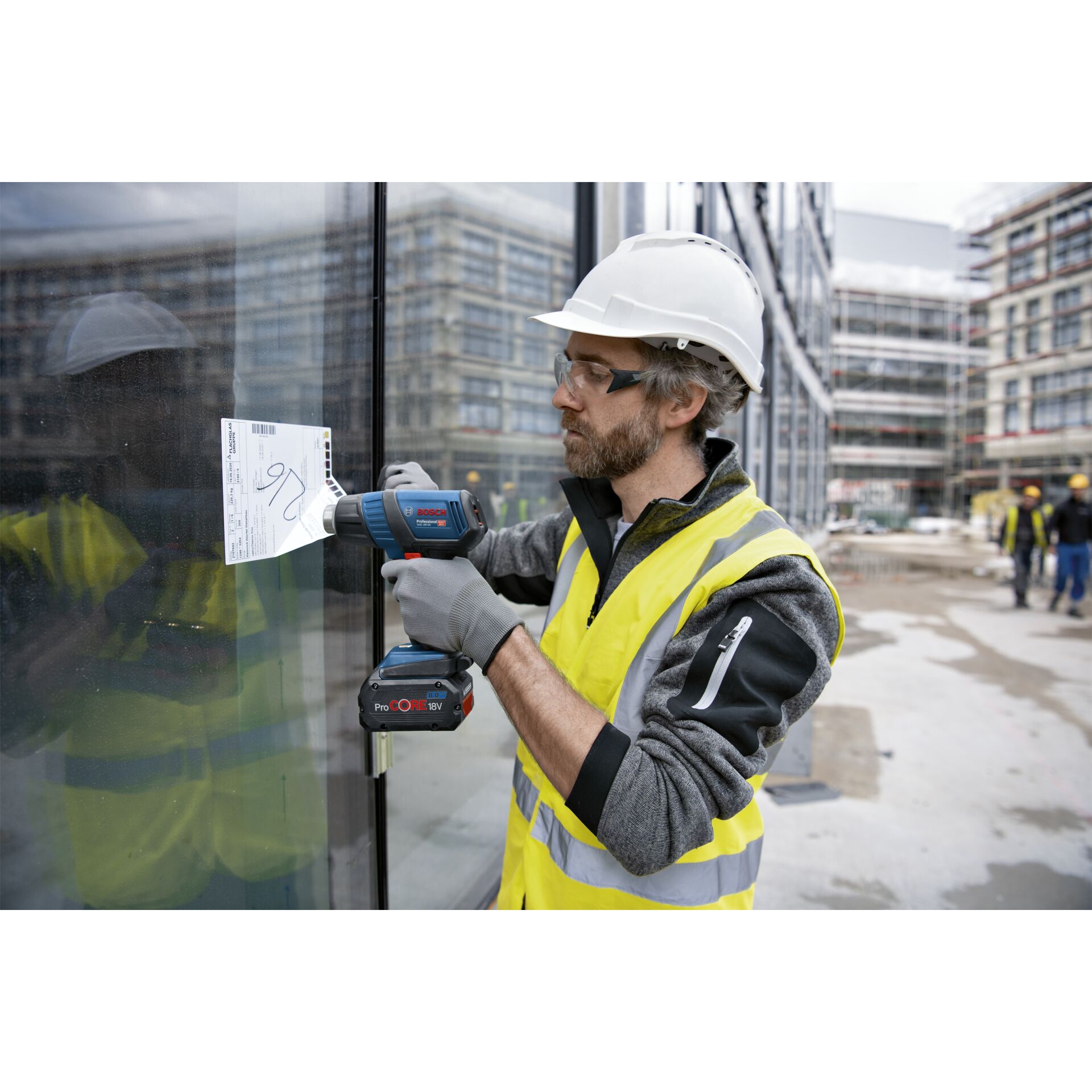 Person, Arbeiter, Schutzhelm, Helm, Handschuh