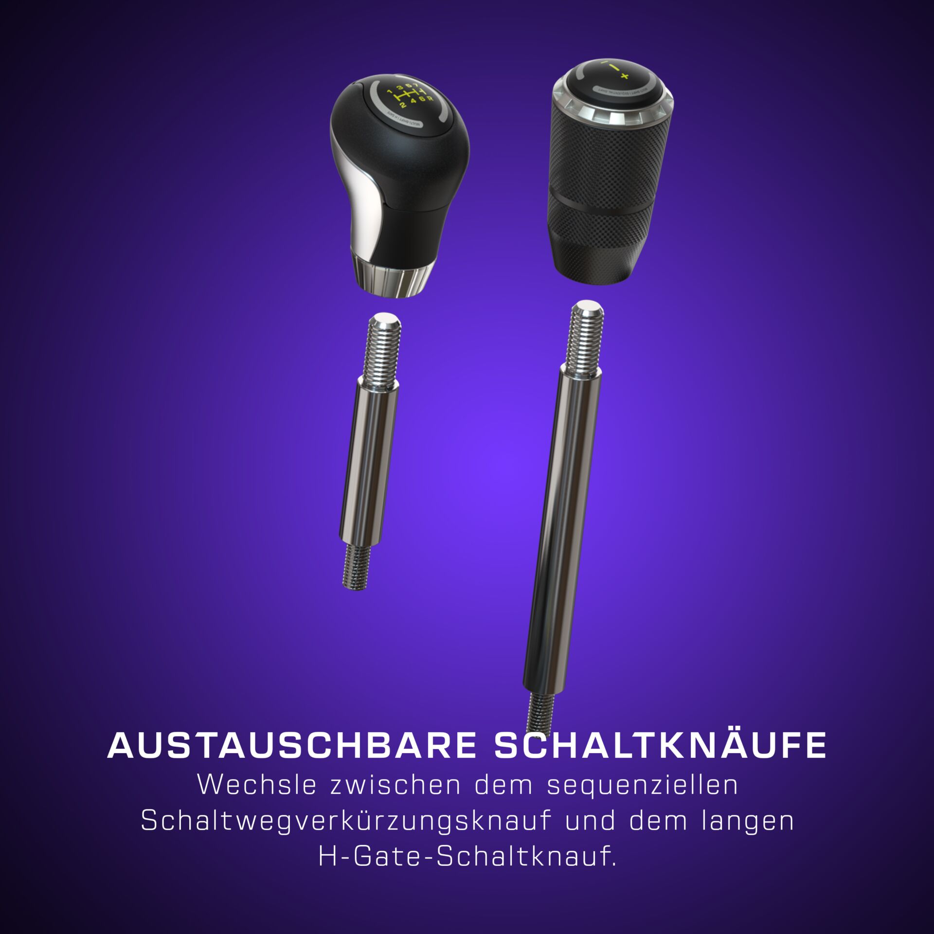 Schaltknäufe, Austauschbare, H-Gate, Sequentiell, Knopfelemente